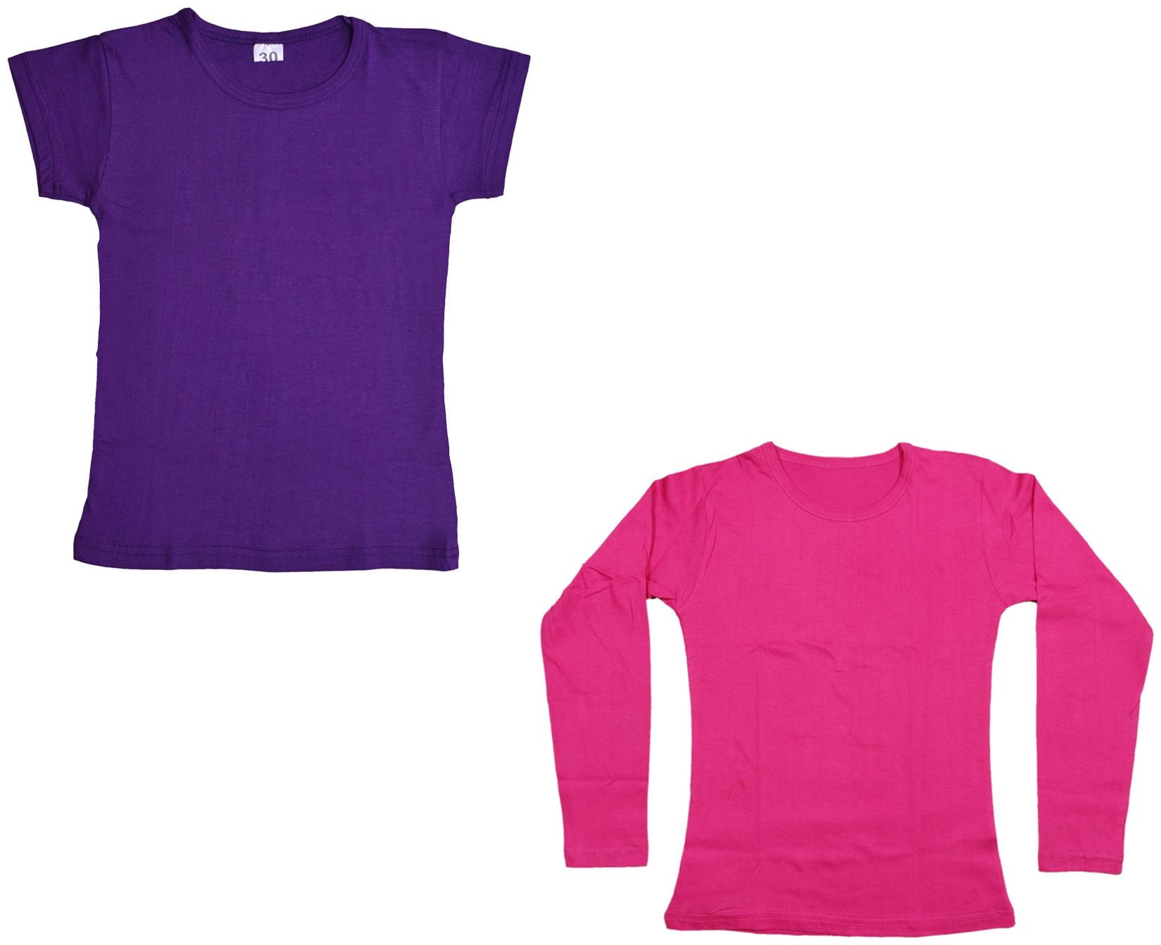 

Indiweaves Girl Cotton Solid T shirt - Multi