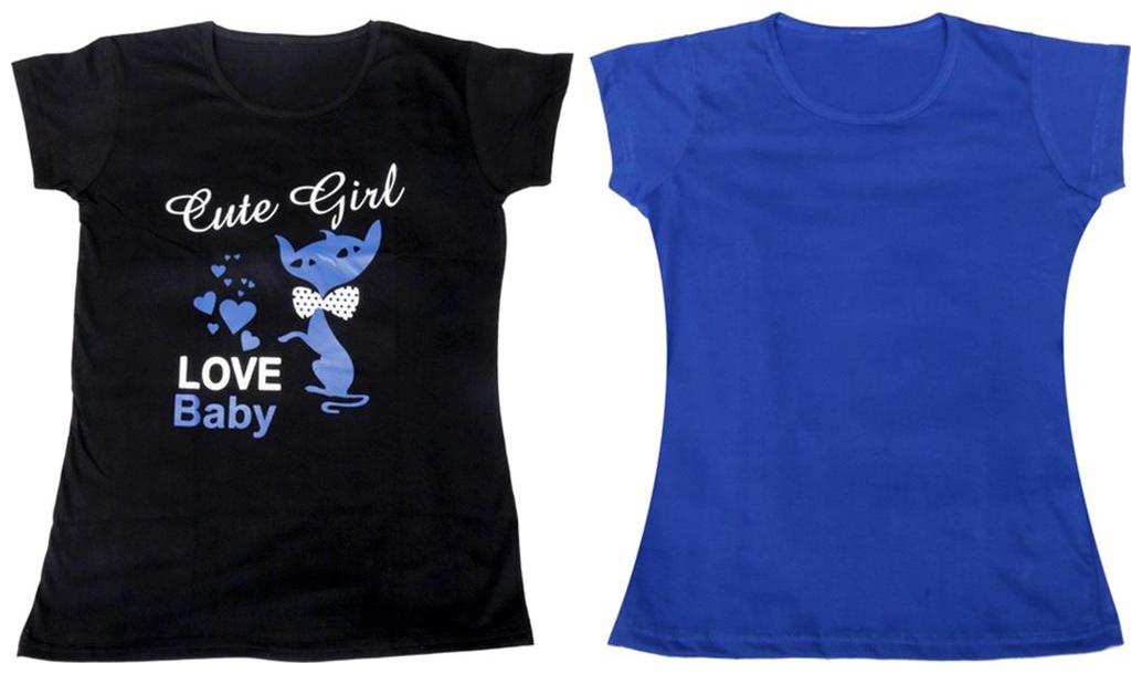 

Indiweaves Girl Cotton Solid T shirt - Multi
