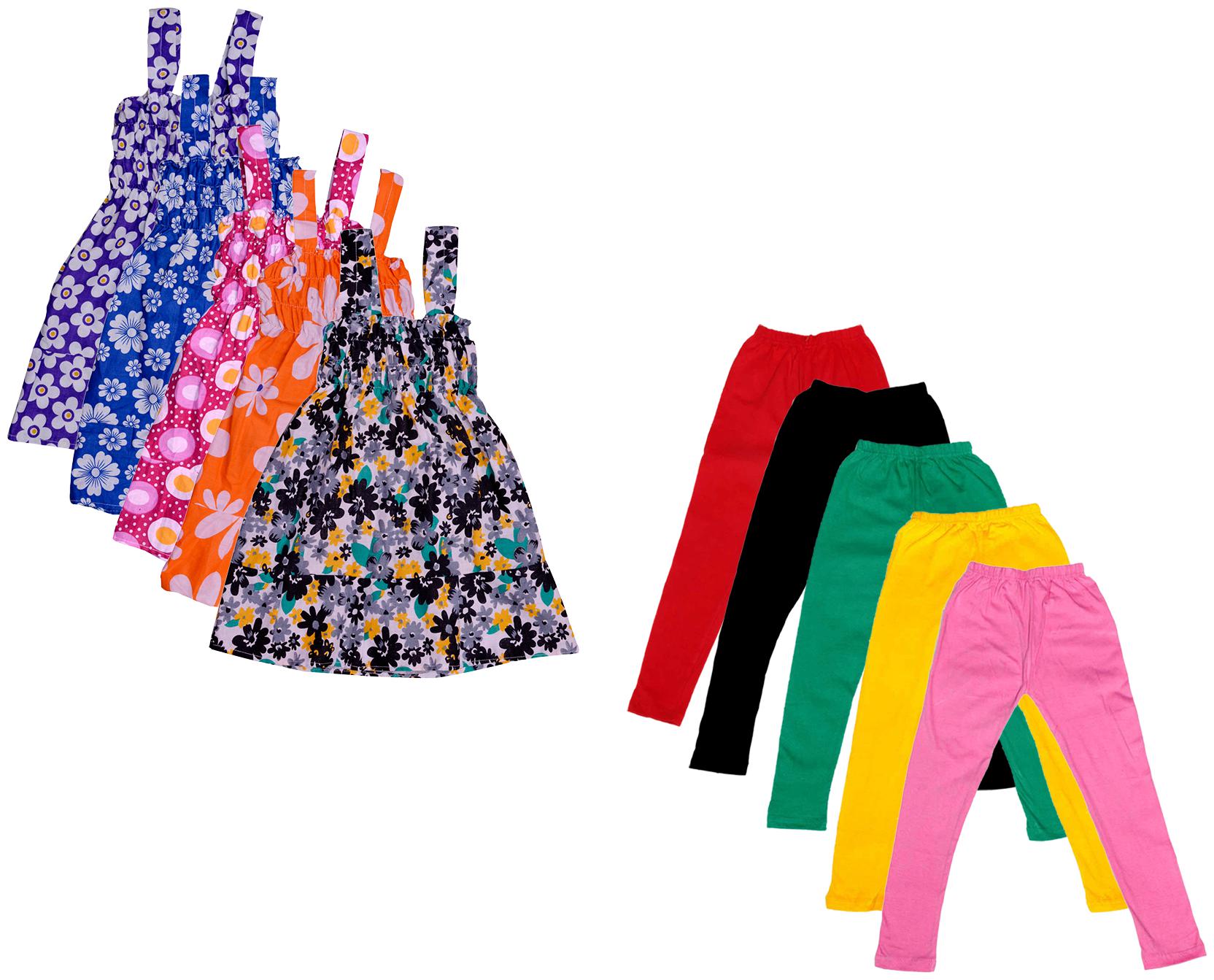 

Indiweaves Girl Cotton Top Bottom Set - Multi