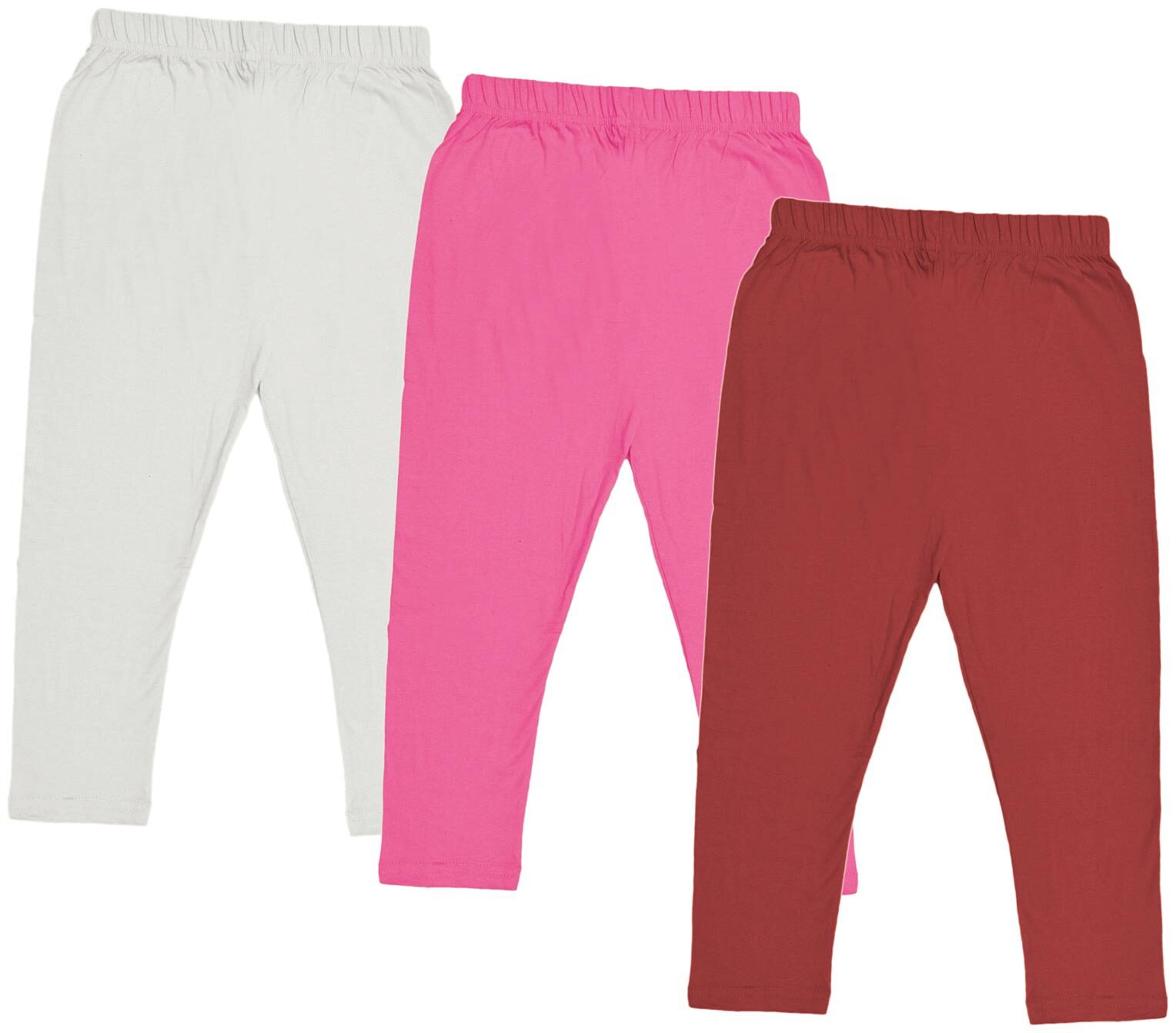 

Indiweaves Girl Cotton Solid Capri - Multi