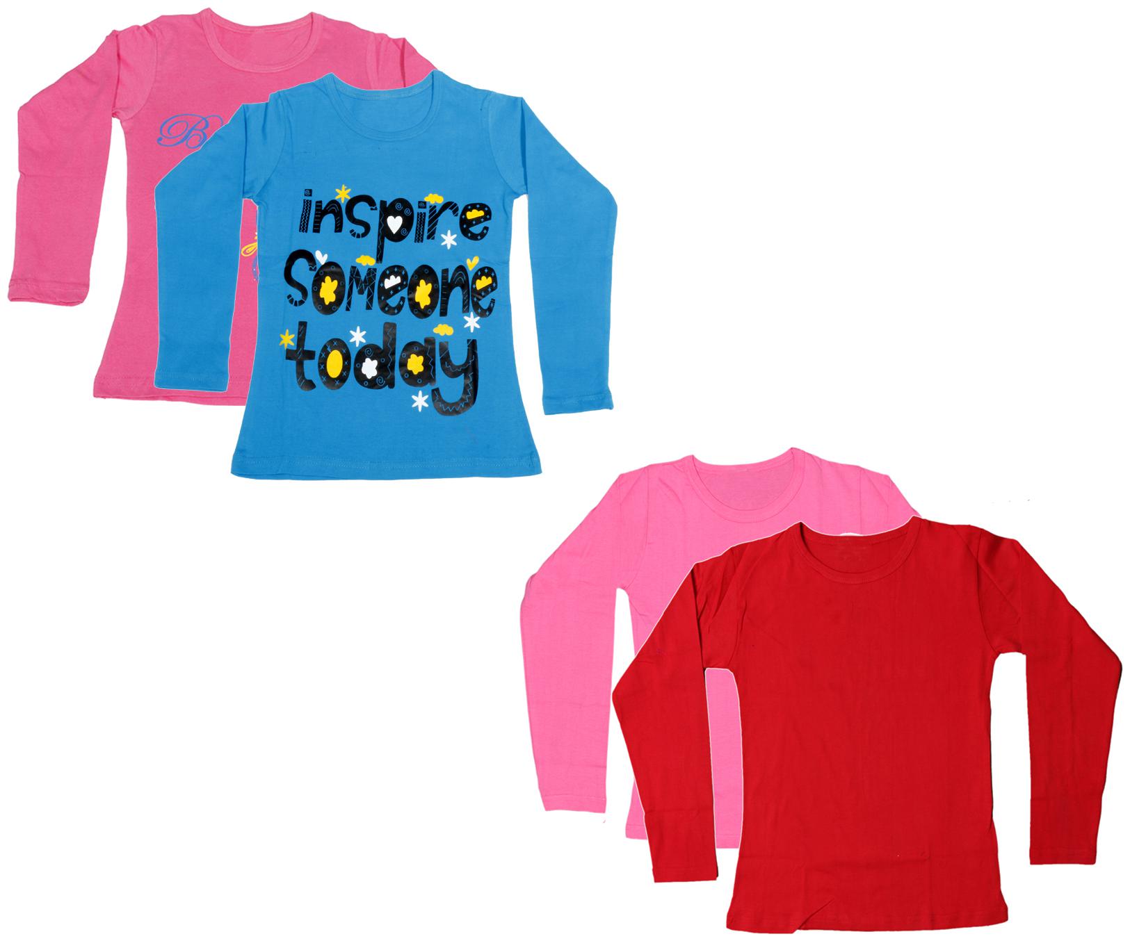 

Indiweaves Girl Cotton Printed T shirt - Multi