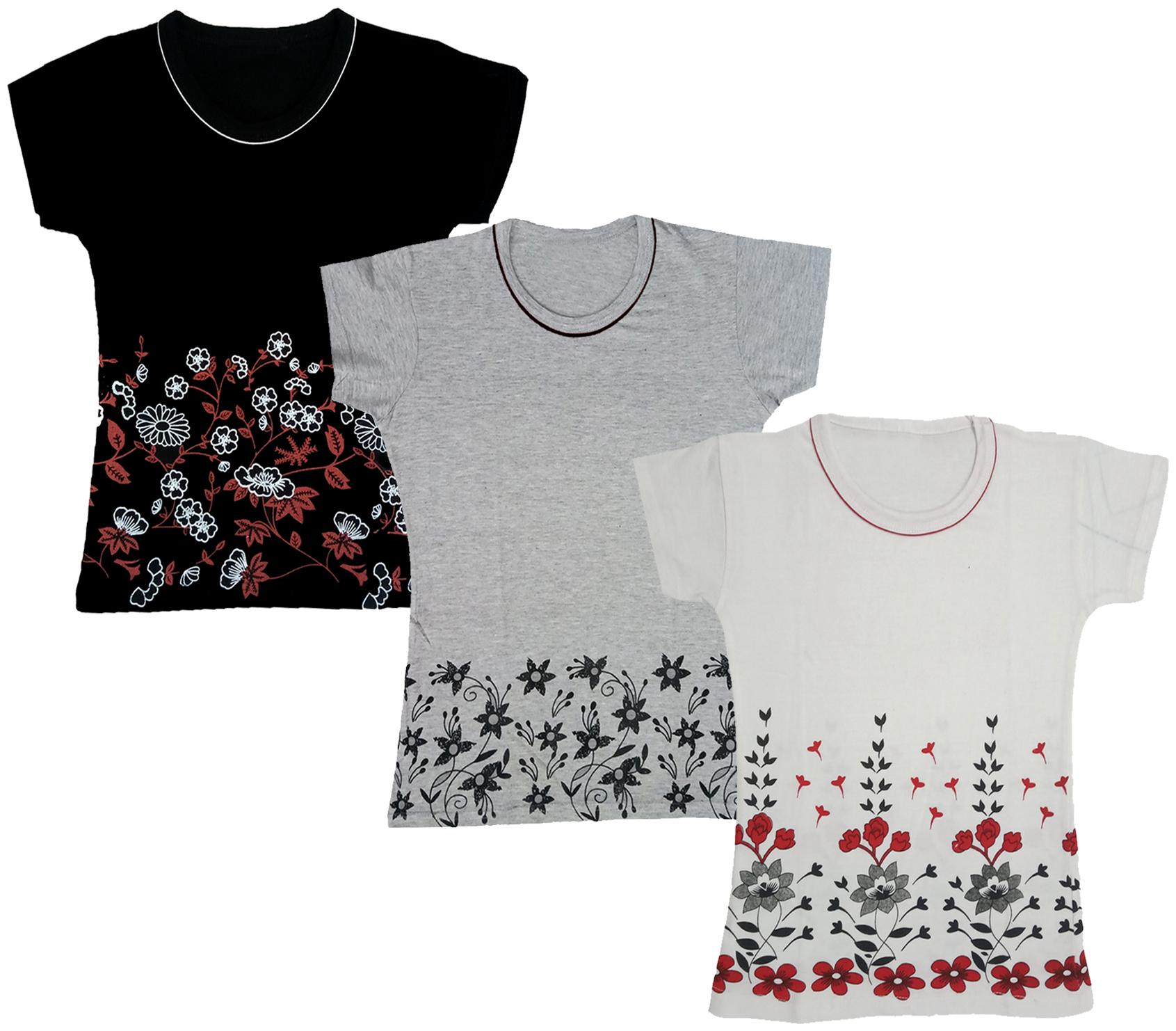 

Indiweaves Girl Cotton Printed T shirt - Multi