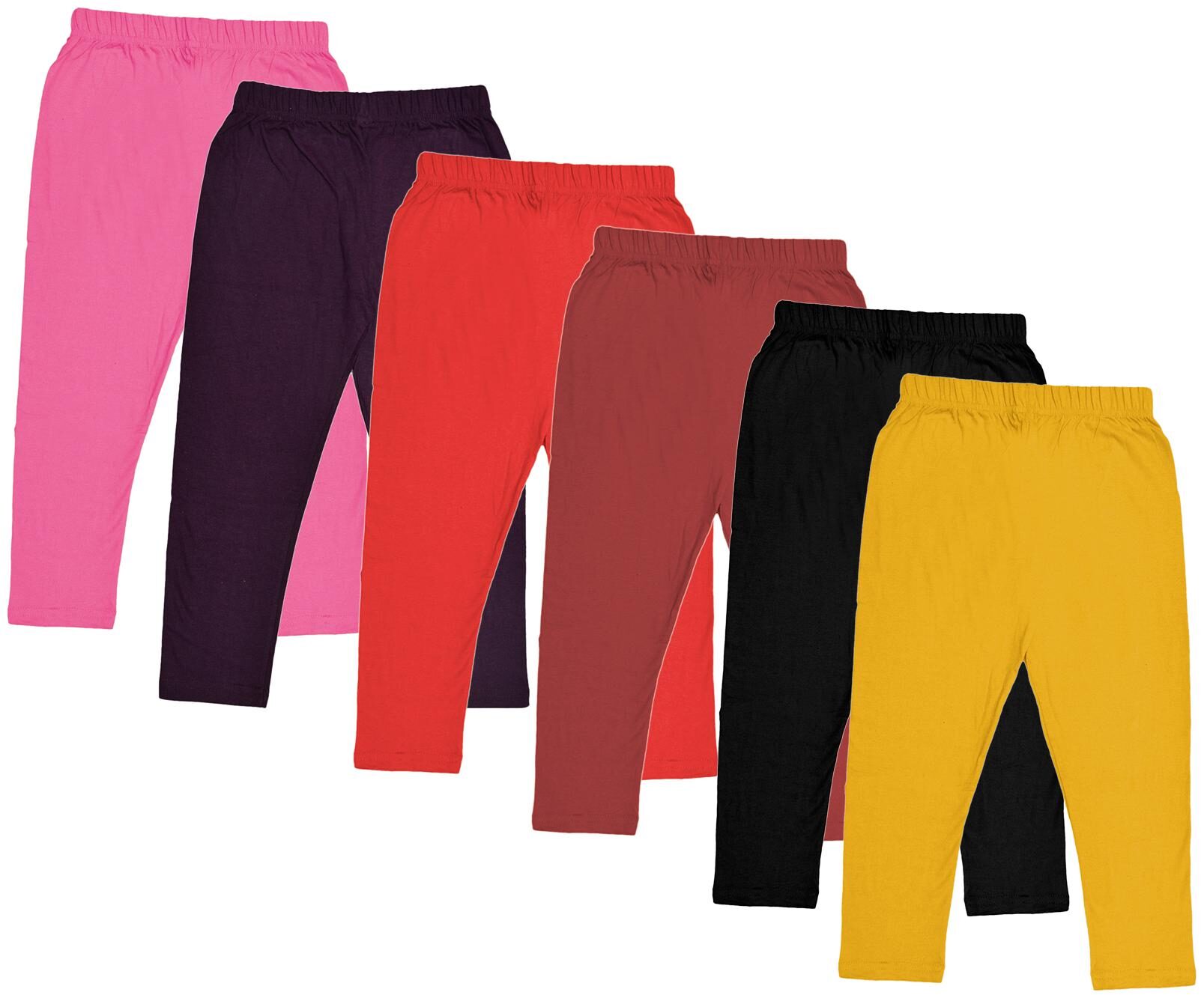 

Indiweaves Girl Cotton Solid Capri - Multi