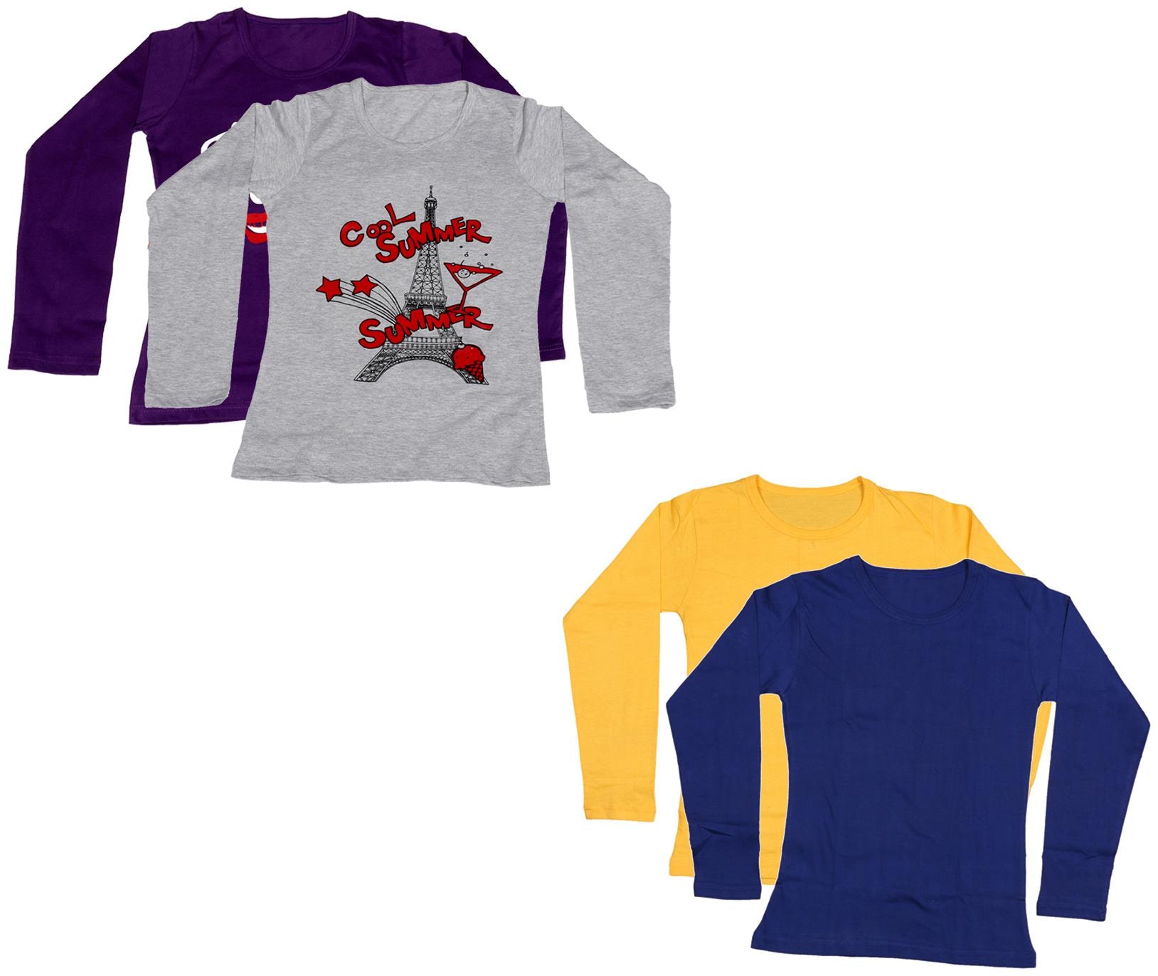 

Indiweaves Girl Cotton Printed T shirt - Multi