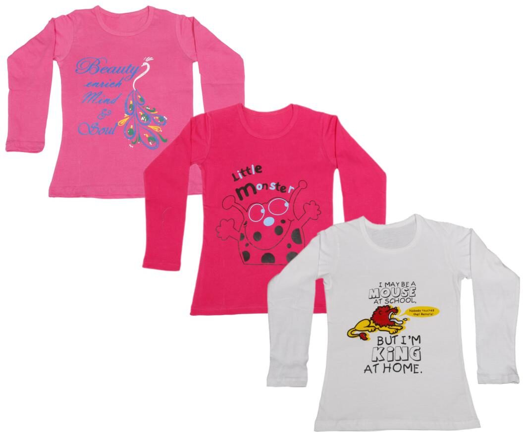 

Indiweaves Girl Cotton Solid Top - Multi