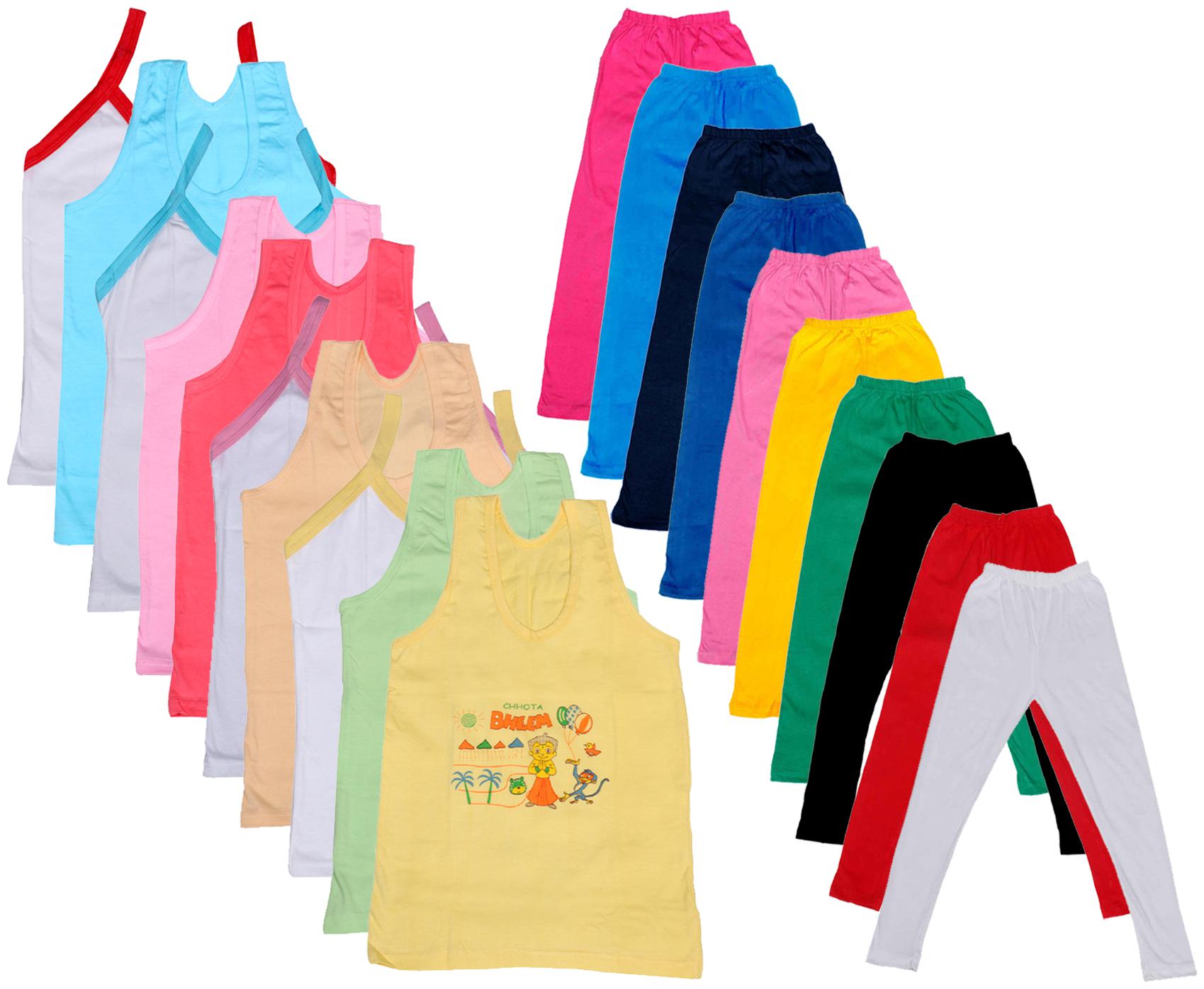 

Indiweaves Girl Cotton Top Bottom Set - Multi