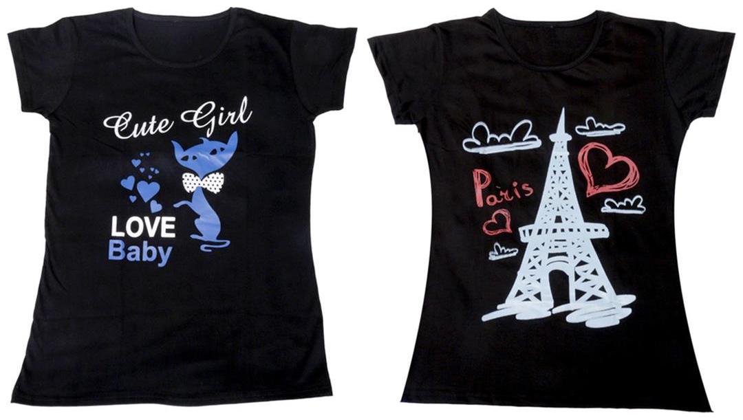 

Indiweaves Girl Cotton Solid T shirt - Multi