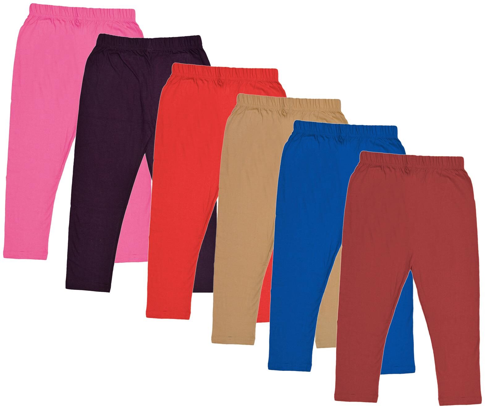 

Indiweaves Girl Cotton Solid Capri - Multi