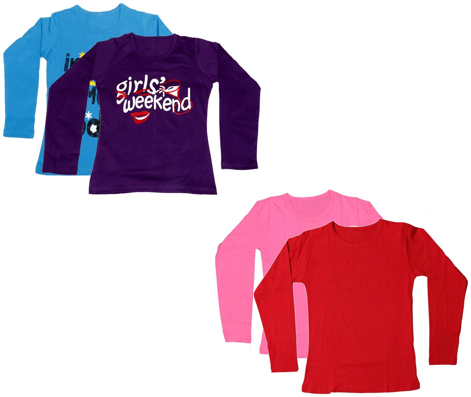 

Indiweaves Girl Cotton Printed T shirt - Multi