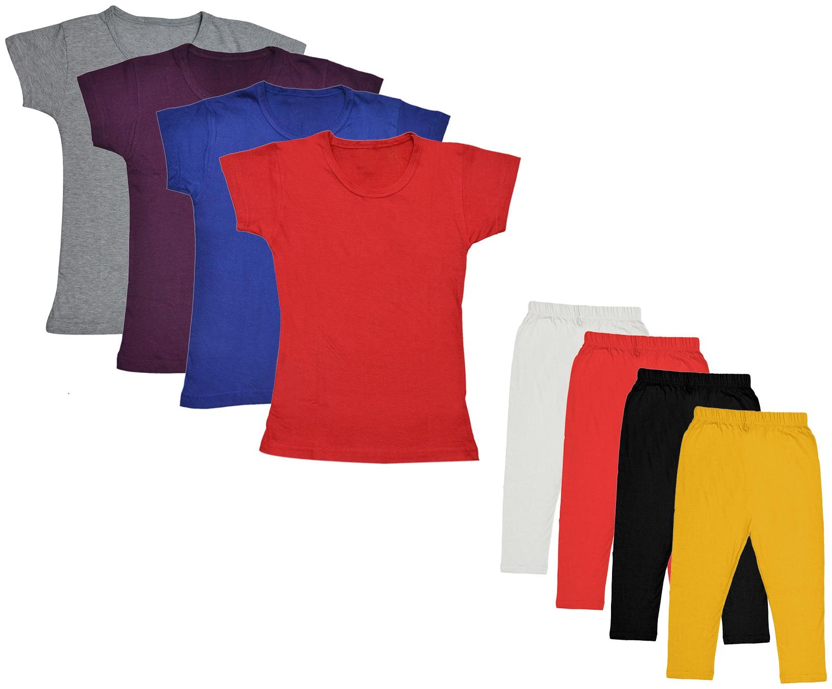 

Indiweaves Girl Cotton Top Bottom Set - Multi