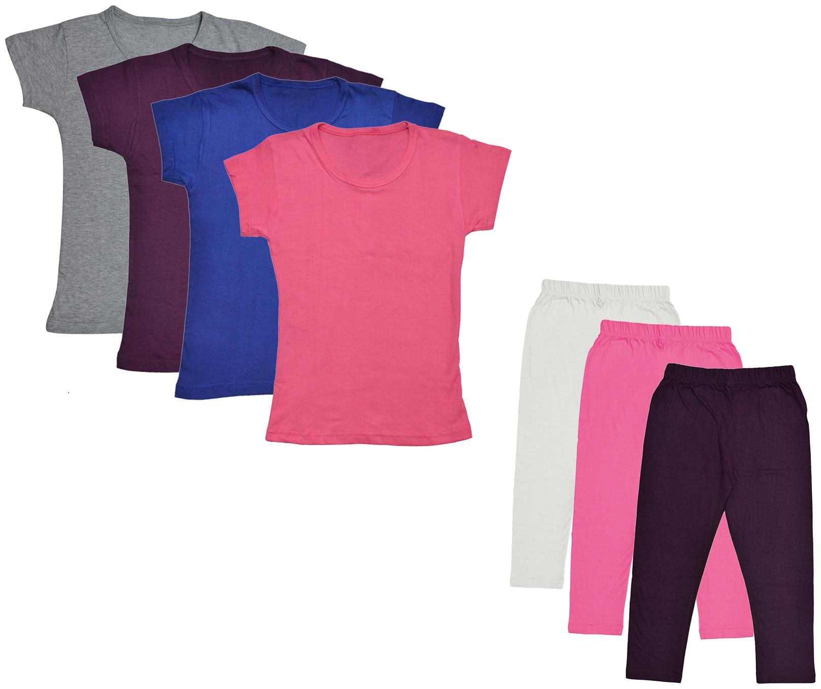 

Indiweaves Girl Cotton Top Bottom Set - Multi