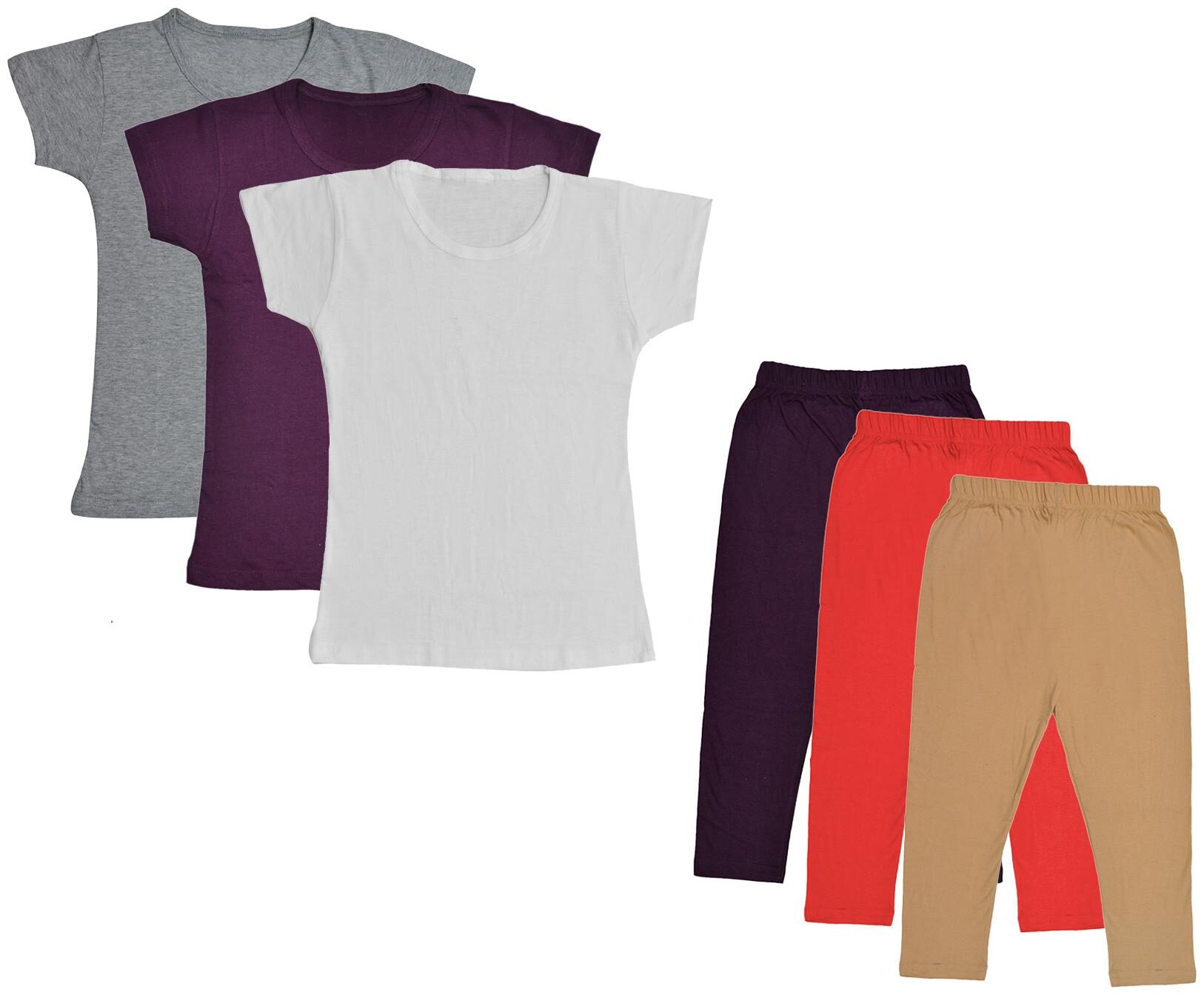 

Indiweaves Girl Cotton Top Bottom Set - Multi