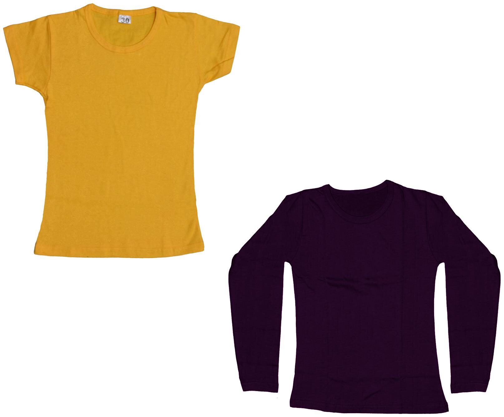

Indiweaves Girl Cotton Solid T shirt - Yellow
