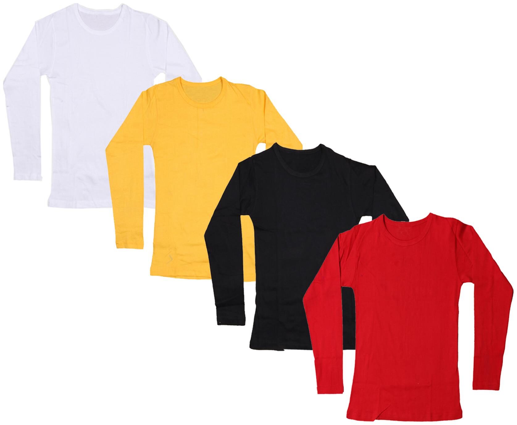

Indiweaves Girl Cotton Solid T shirt - Multi