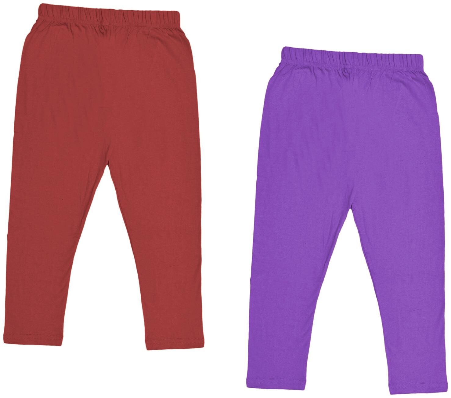 

Indiweaves Girl Cotton Solid Capri - Multi
