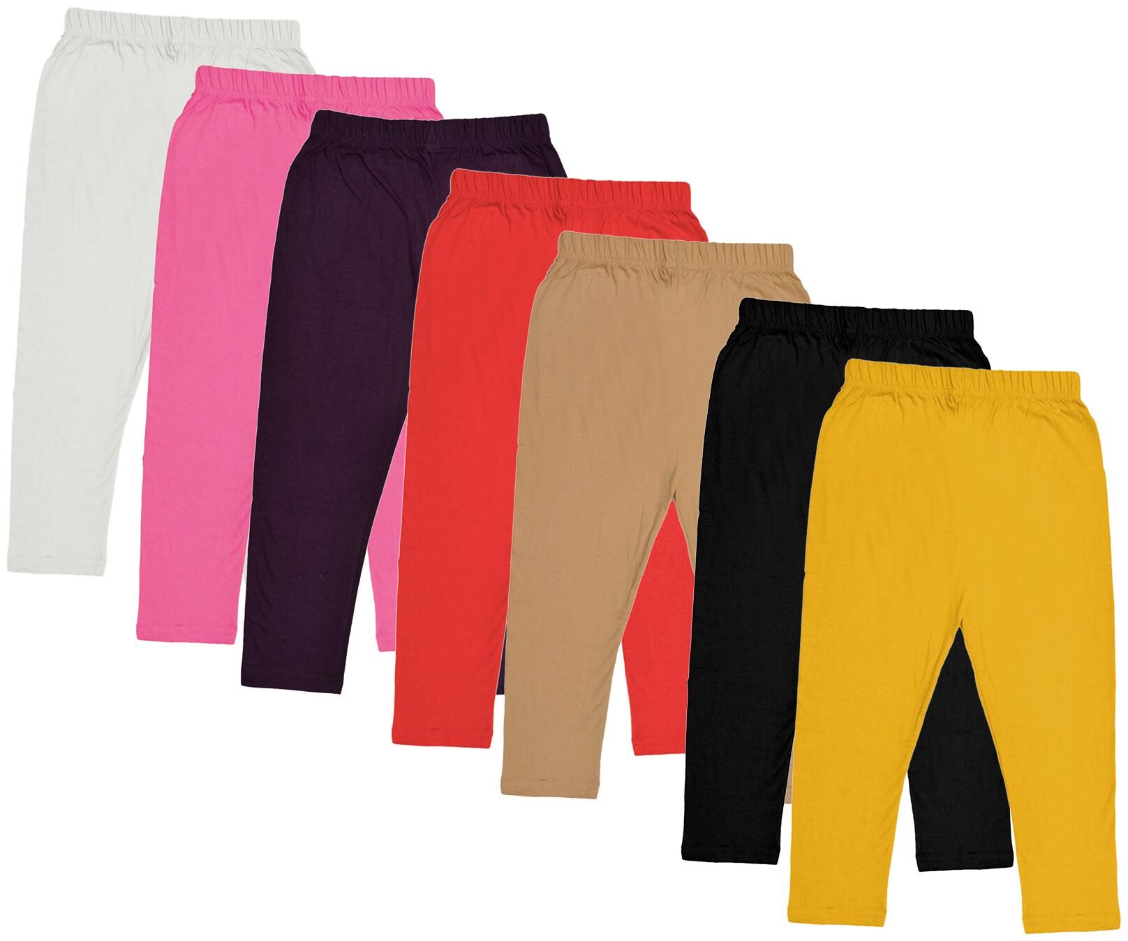 

Indiweaves Girl Cotton Solid Capri - Multi