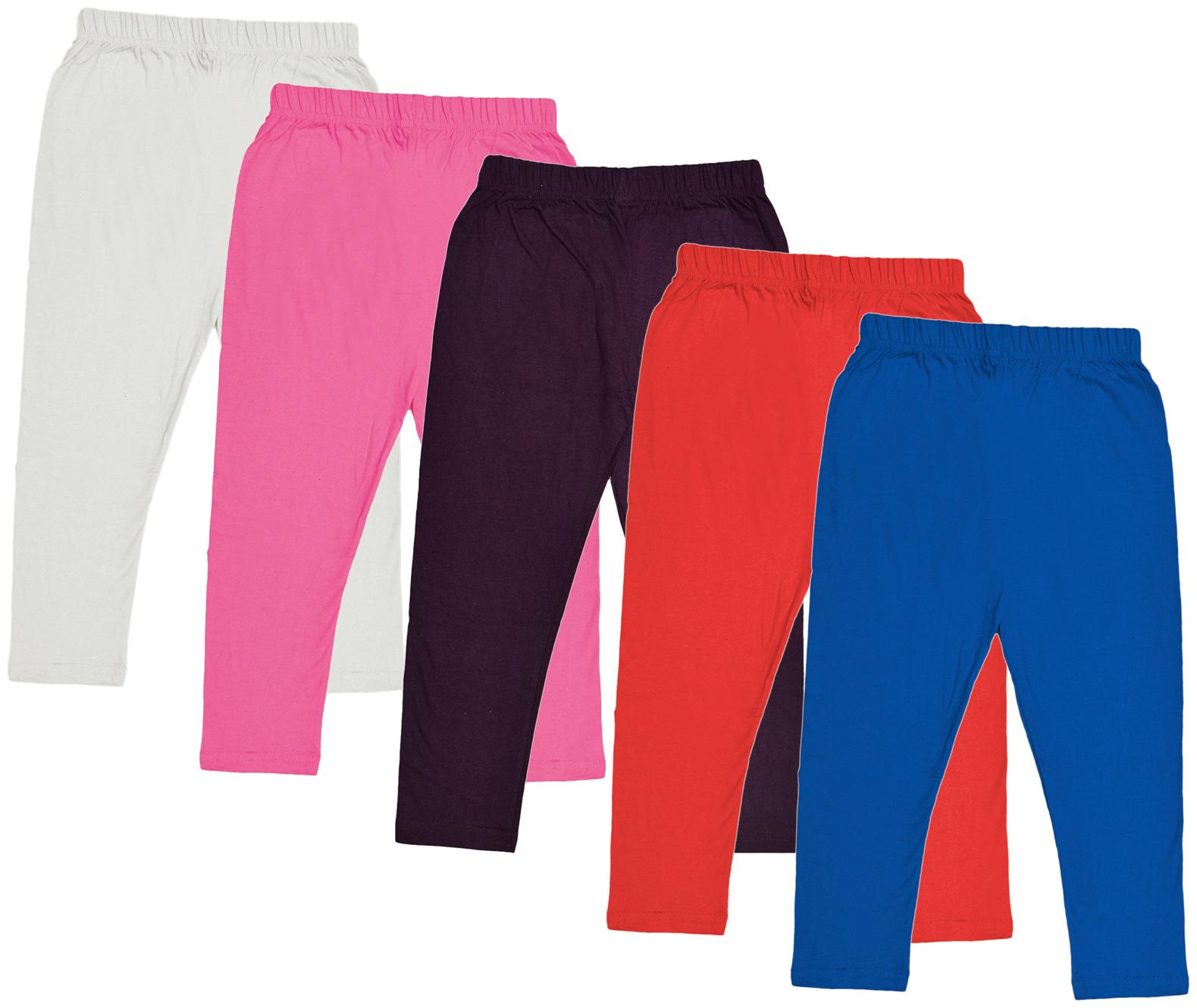 

Indiweaves Girl Cotton Solid Capri - Multi