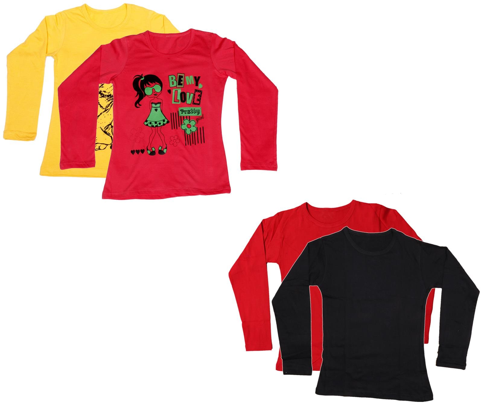 

Indiweaves Girl Cotton Printed T shirt - Multi