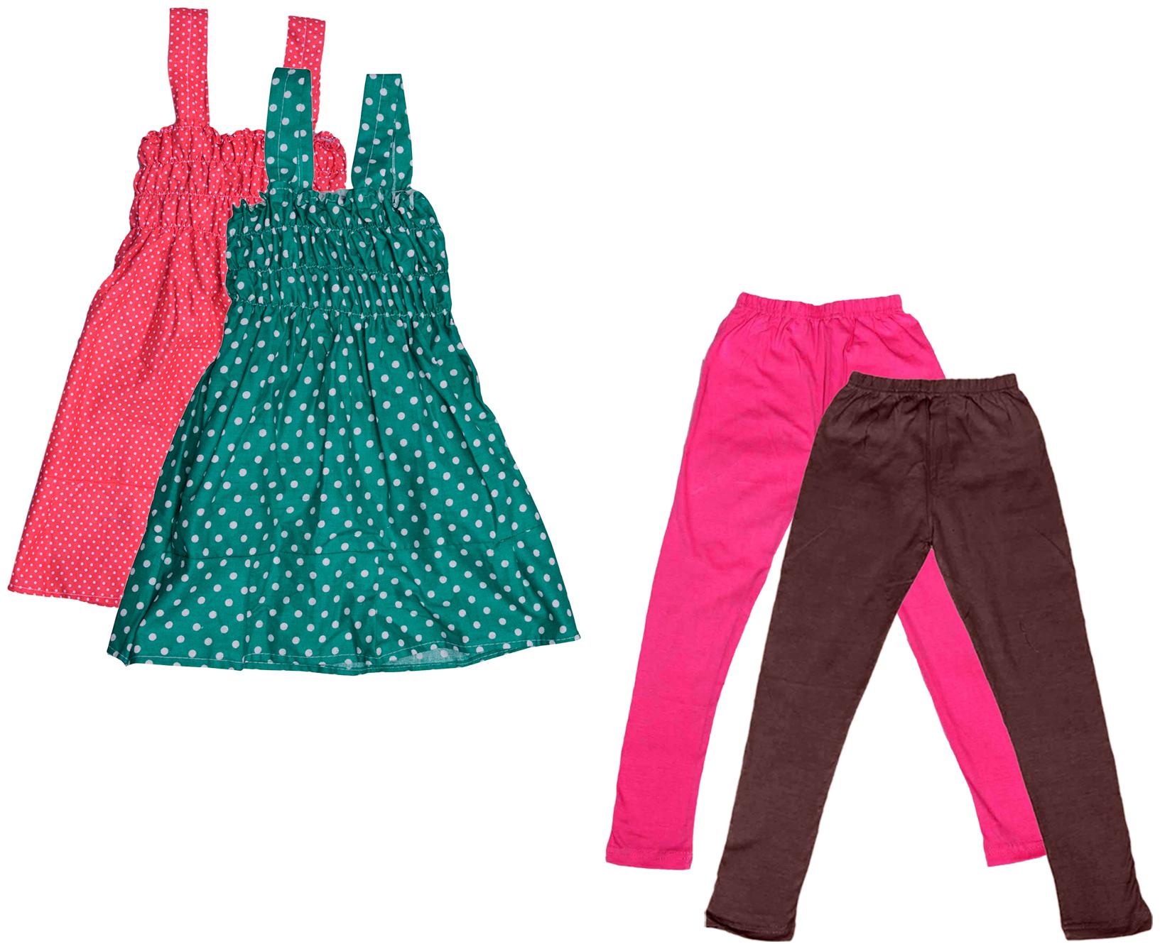 

Indiweaves Girl Cotton Top Bottom Set - Multi