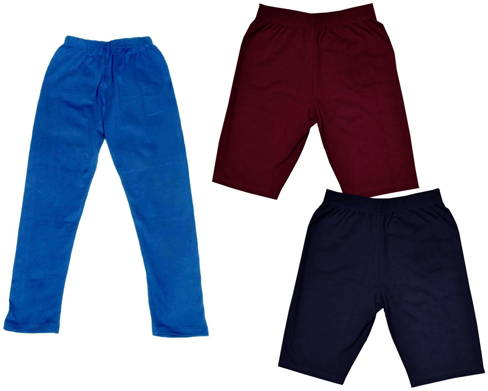 

Indiweaves Girl Cotton Solid Regular shorts - Multi