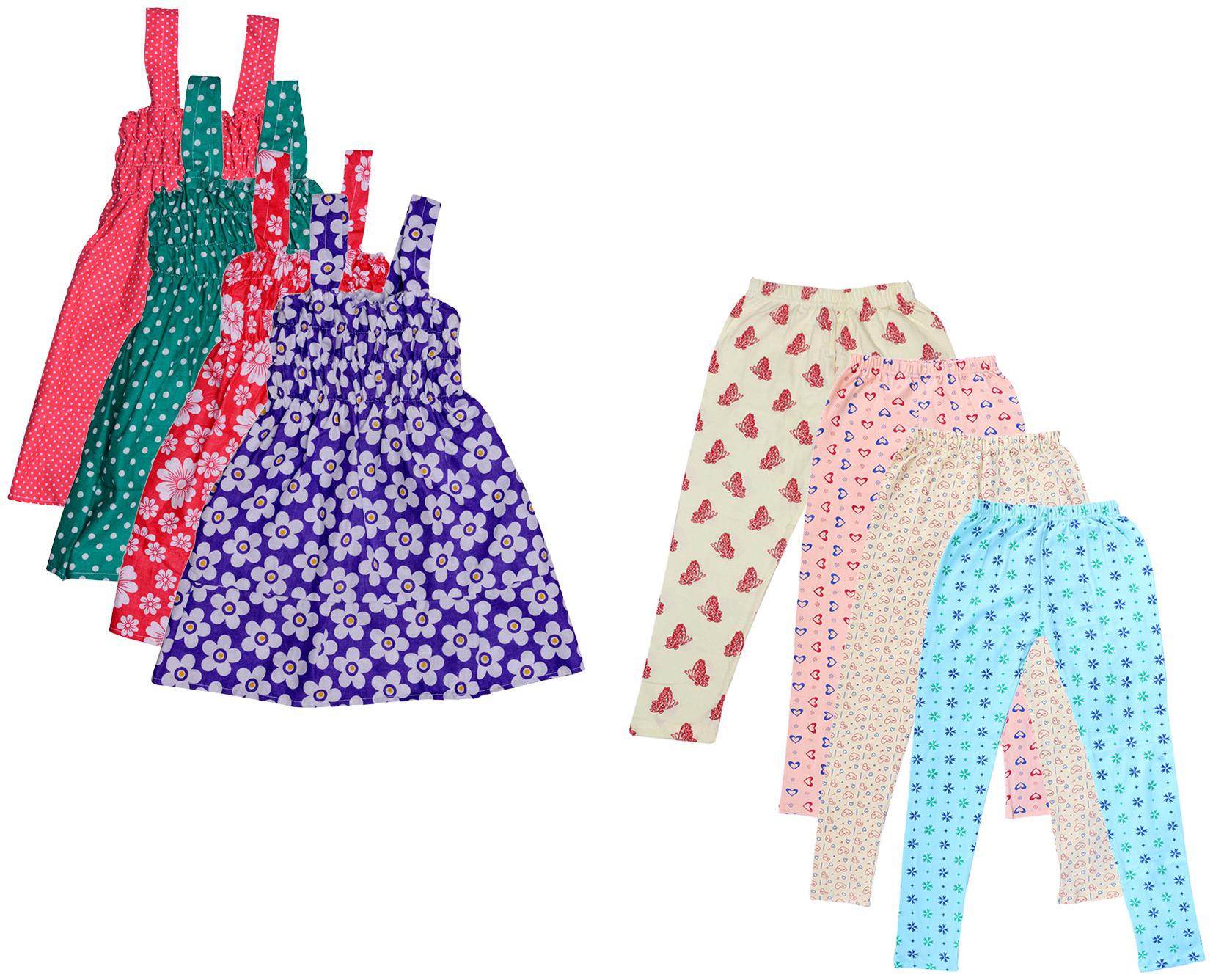 

Indiweaves Girl Cotton Top Bottom Set - Multi