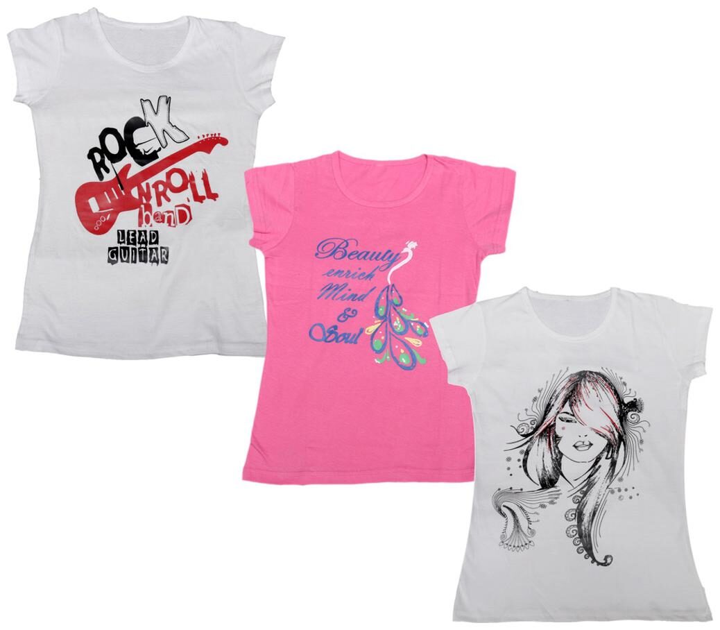 

Indiweaves Girl Cotton Printed T shirt - Multi