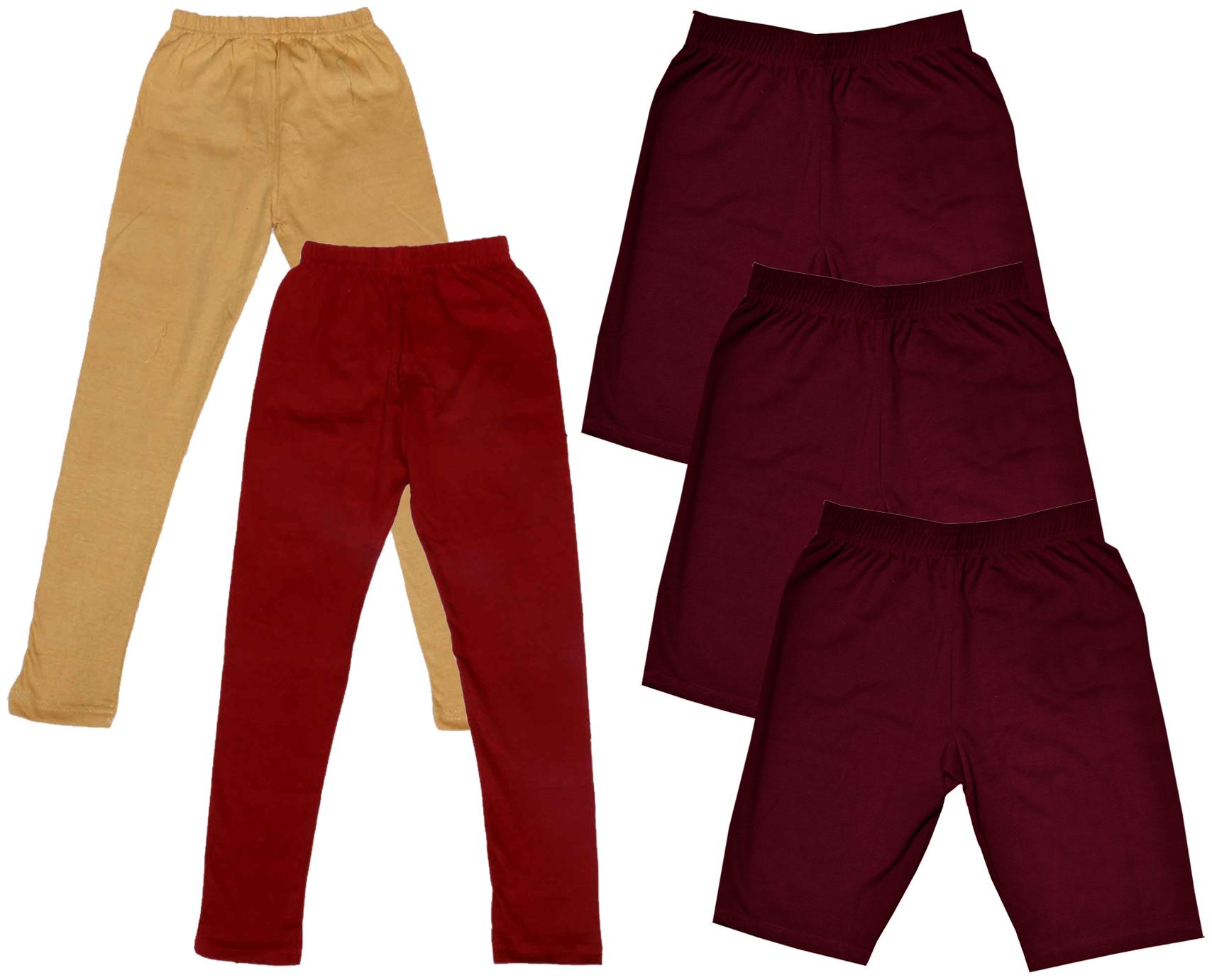 

Indiweaves Girl Cotton Solid Regular shorts - Multi