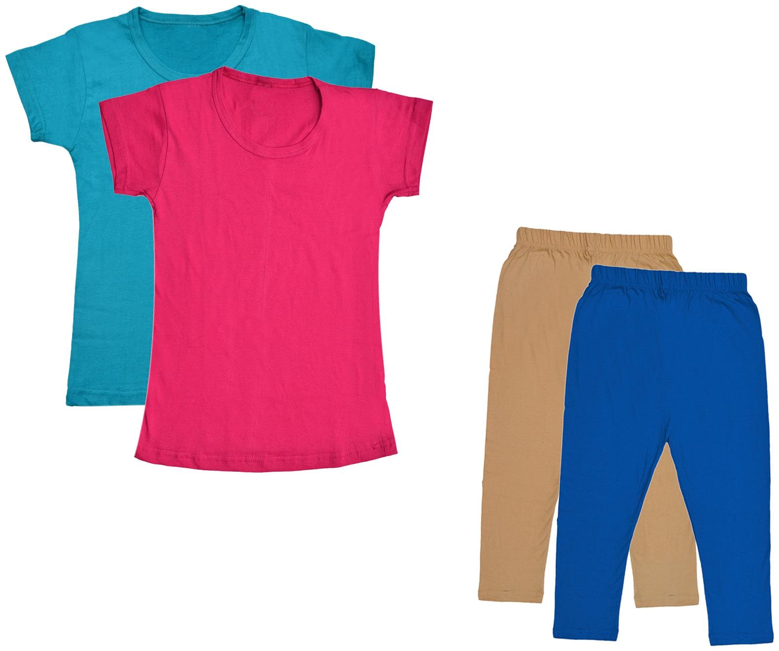 

Indiweaves Girl Cotton Top Bottom Set - Multi