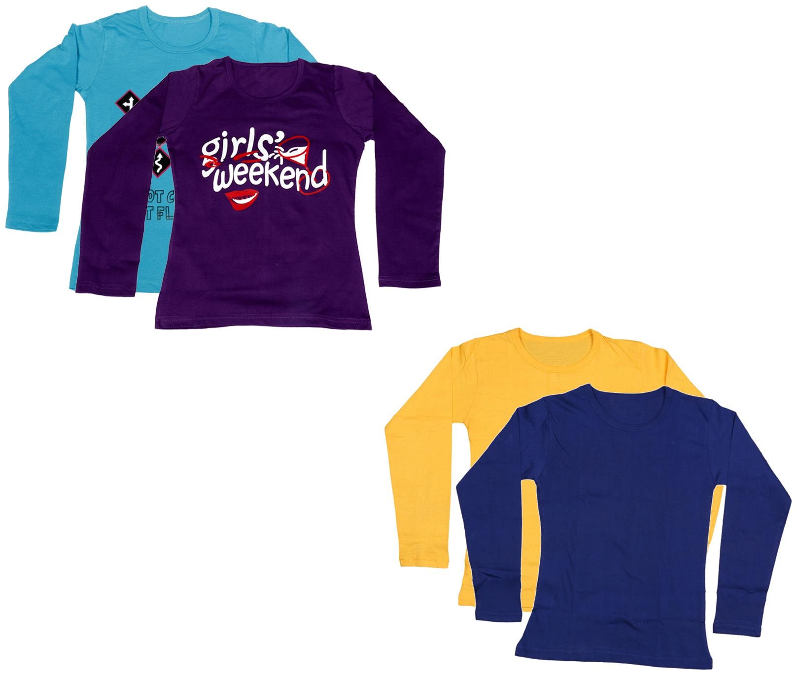 

Indiweaves Girl Cotton Printed T shirt - Multi