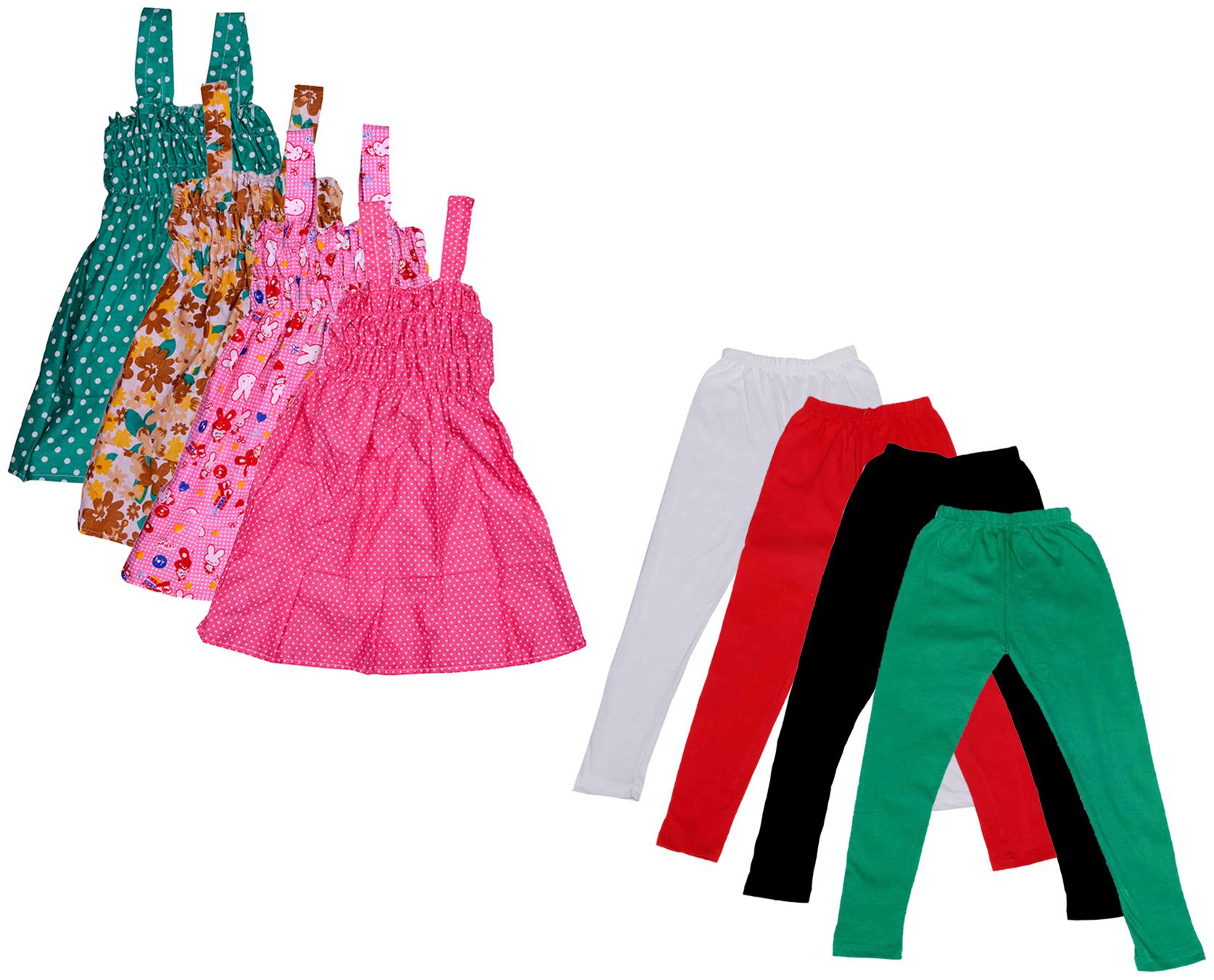

Indiweaves Girl Cotton Top Bottom Set - Multi