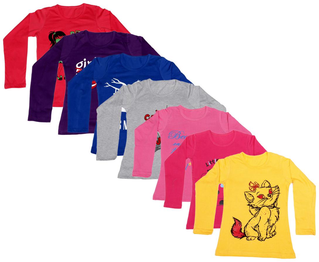 

Indiweaves Girl Cotton Printed T shirt - Multi