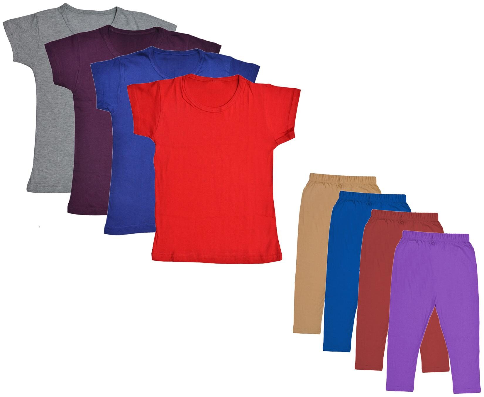 

Indiweaves Girl Cotton Top Bottom Set - Multi