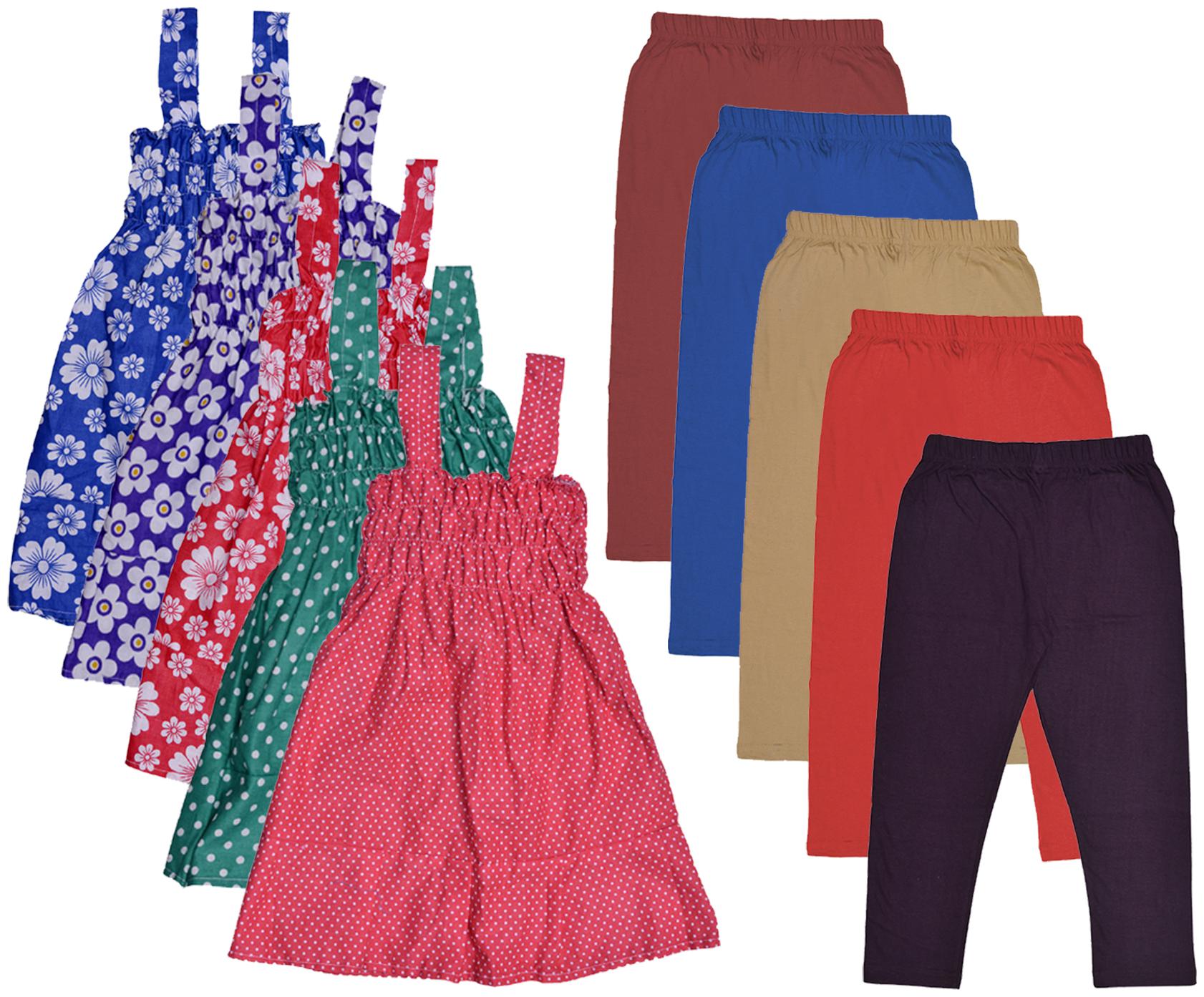 

Indiweaves Girl Cotton Top Bottom Set - Multi