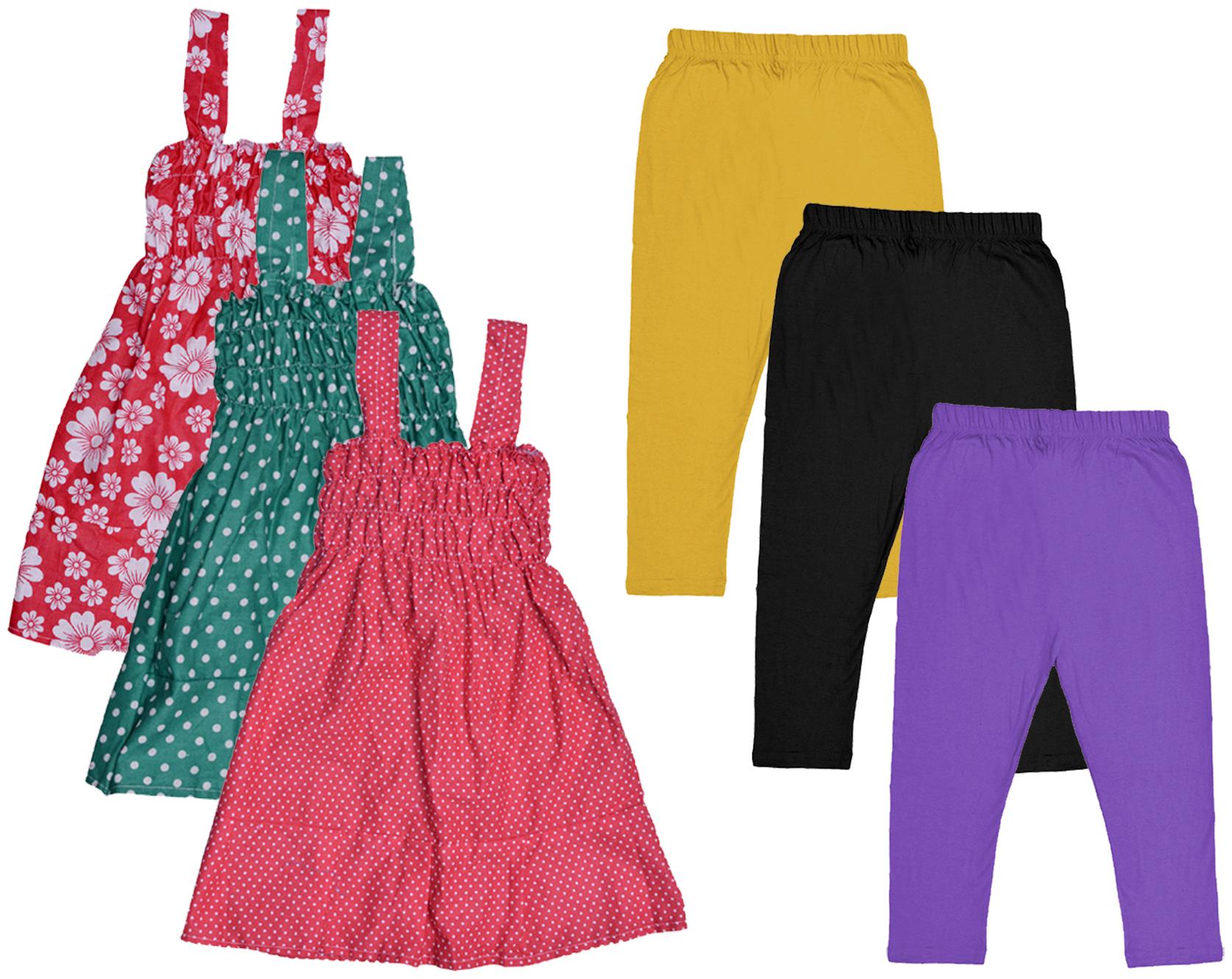 

Indiweaves Girl Cotton Top Bottom Set - Multi