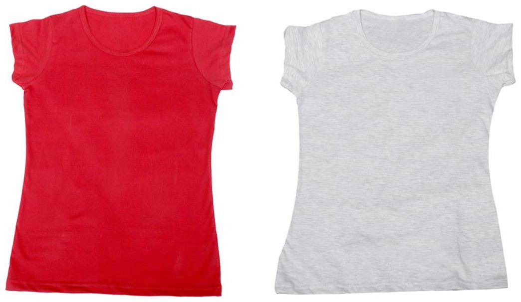 

Indiweaves Girl Cotton Solid T shirt - Grey