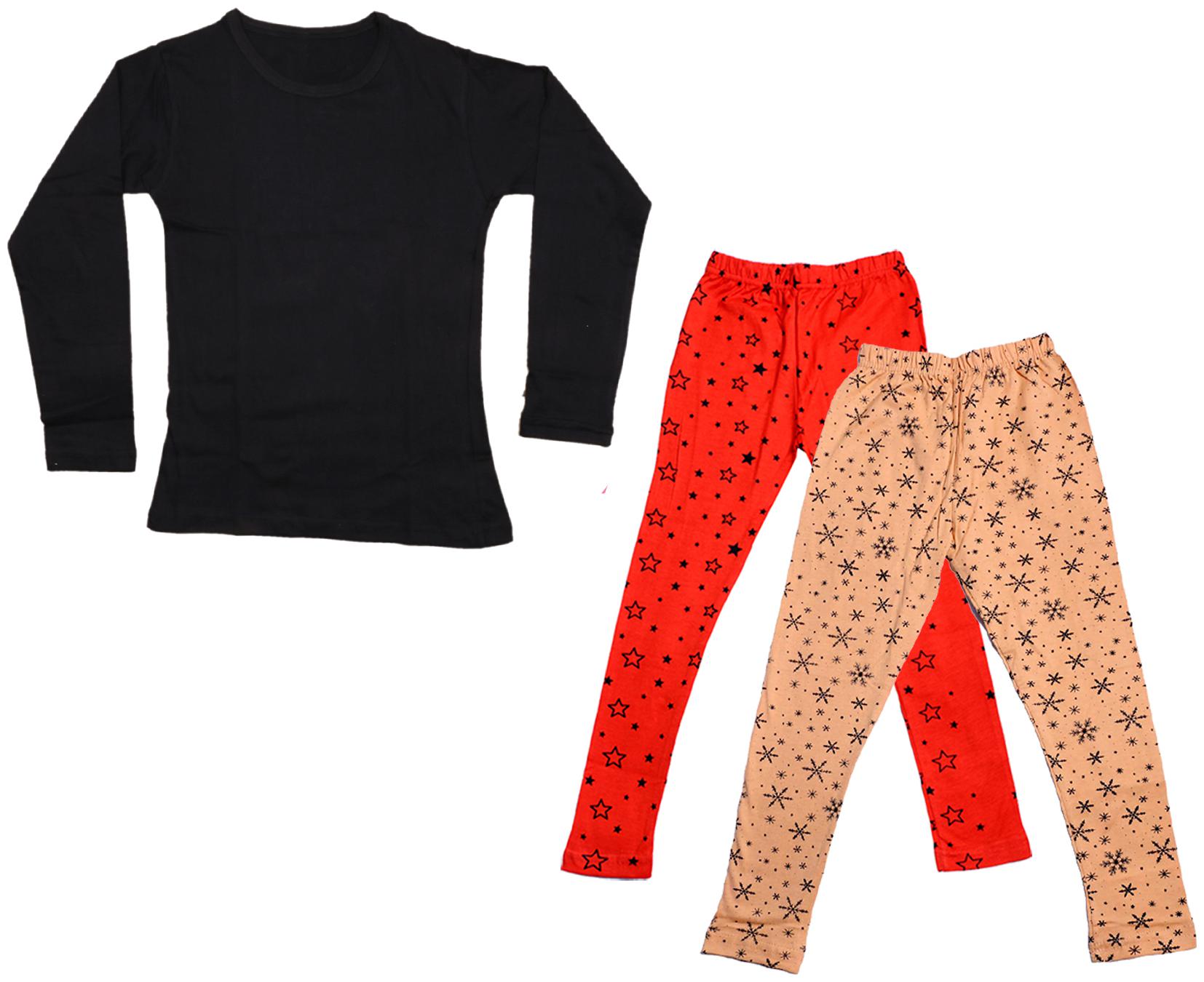 

Indiweaves Girl Cotton Solid T shirt - Multi