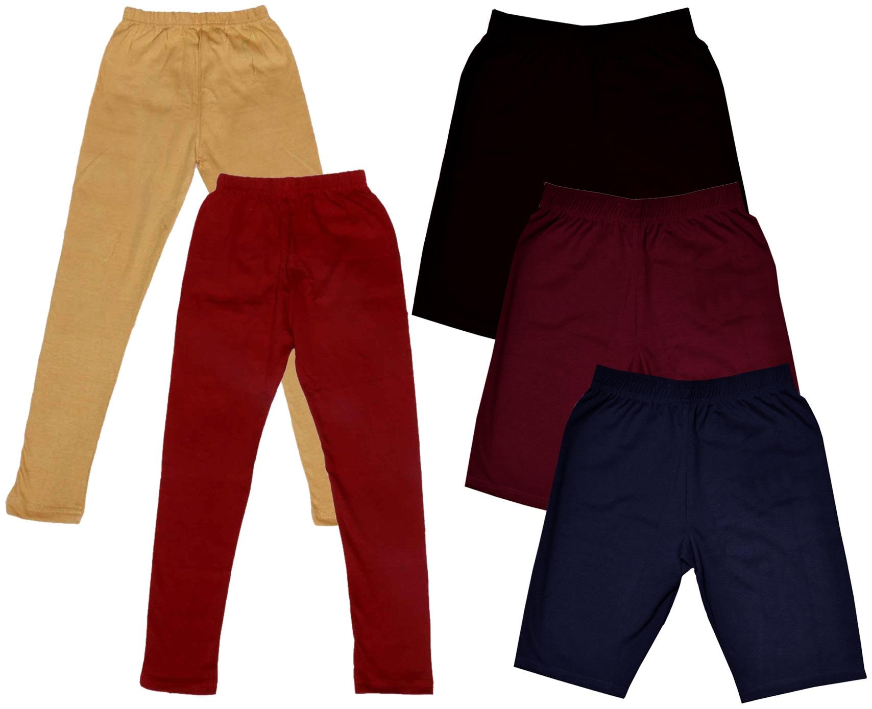 

Indiweaves Girl Cotton Solid Regular shorts - Multi