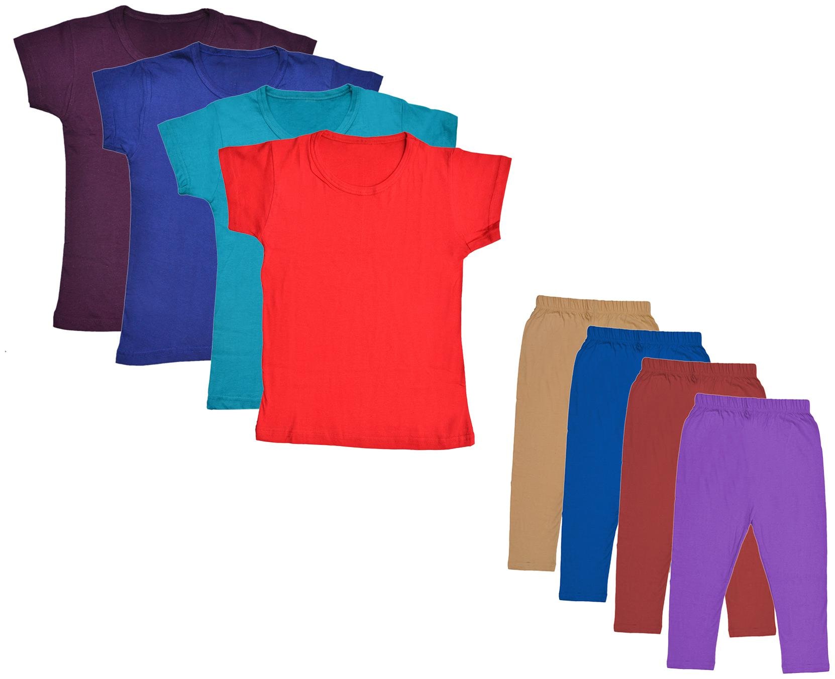 

Indiweaves Girl Cotton Top Bottom Set - Multi