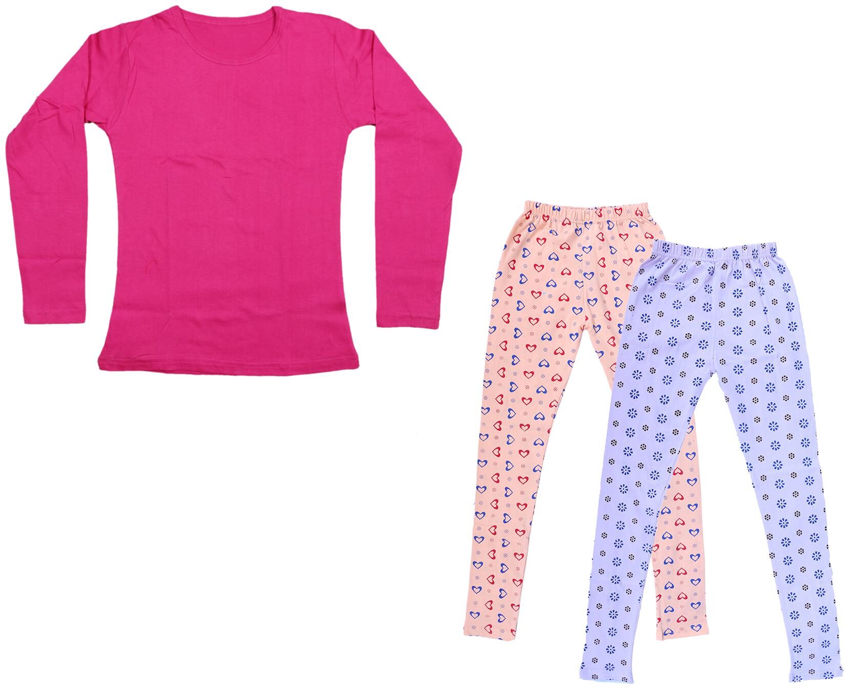 

Indiweaves Girl Cotton Solid T shirt - Multi