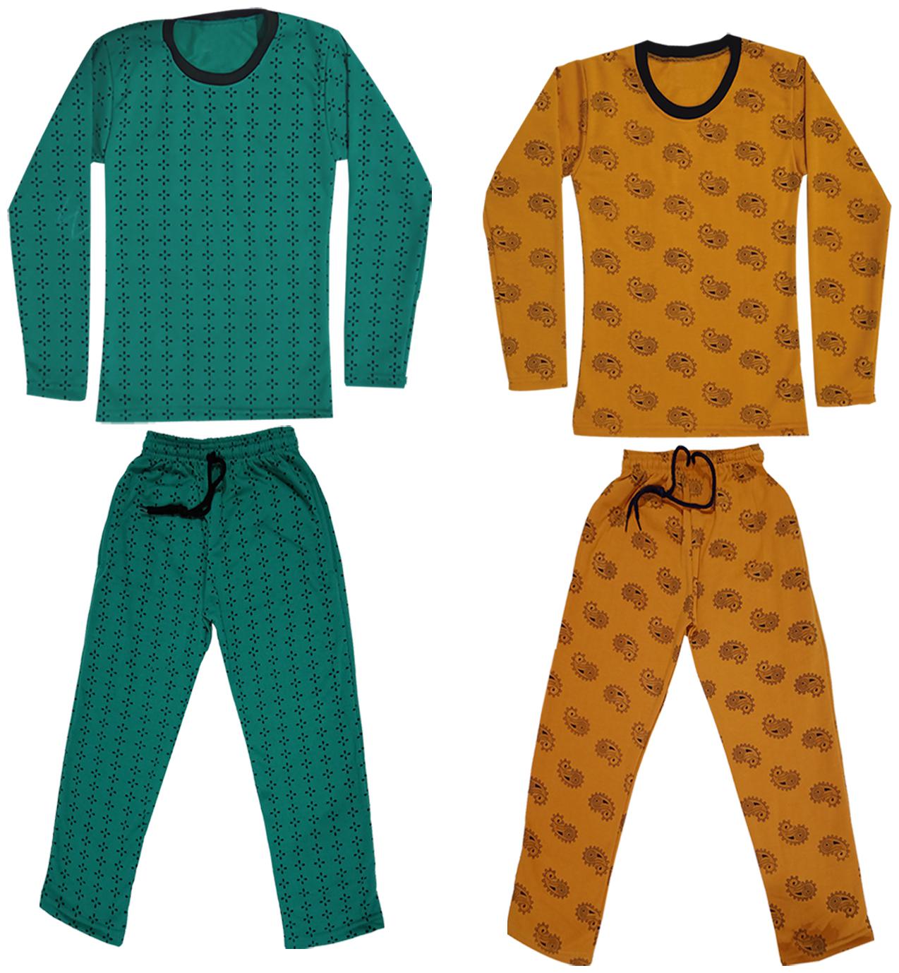 

Indiweaves Girl Wool Top Bottom Set - Orange Green