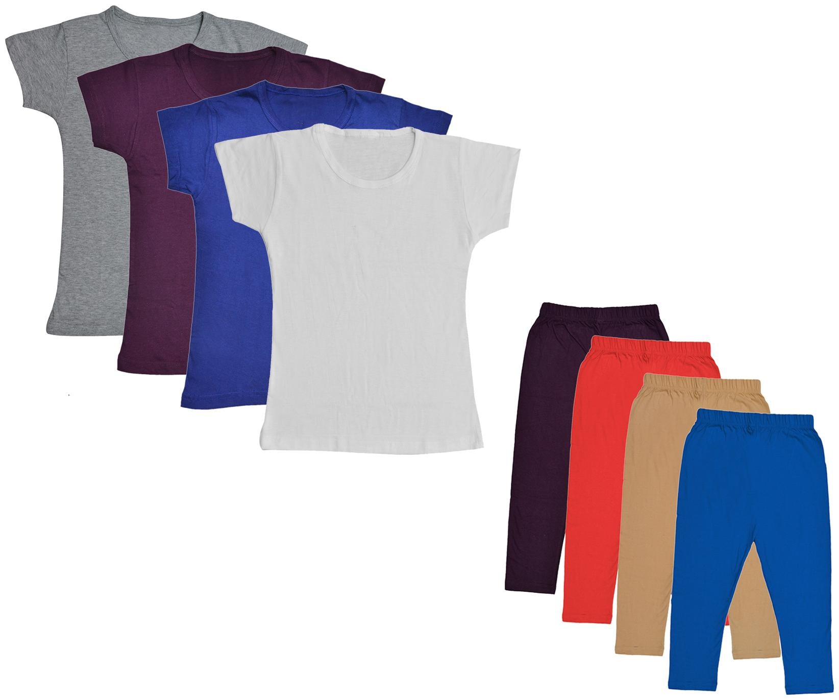 

Indiweaves Girl Cotton Top Bottom Set - Multi