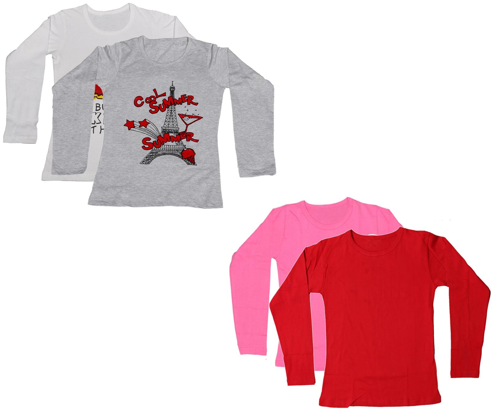 

Indiweaves Girl Cotton Printed T shirt - Multi