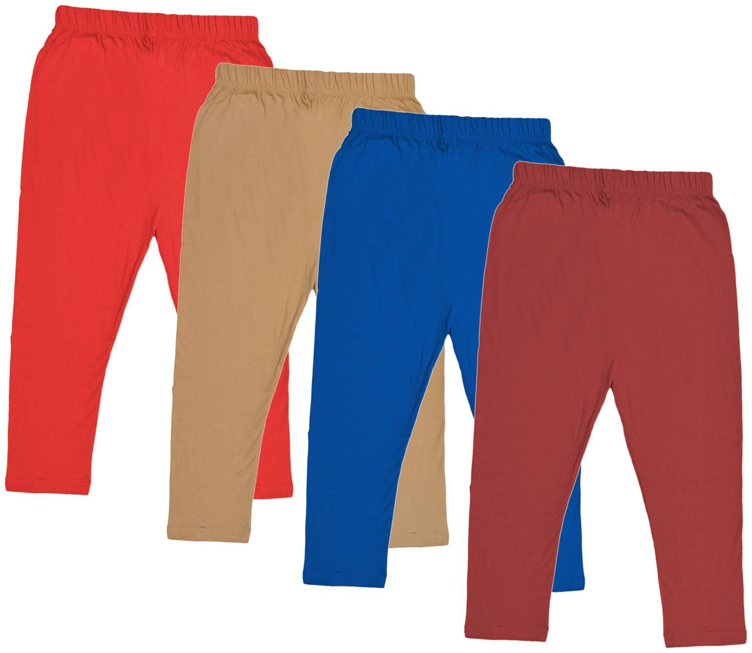 

Indiweaves Girl Cotton Solid Capri - Multi