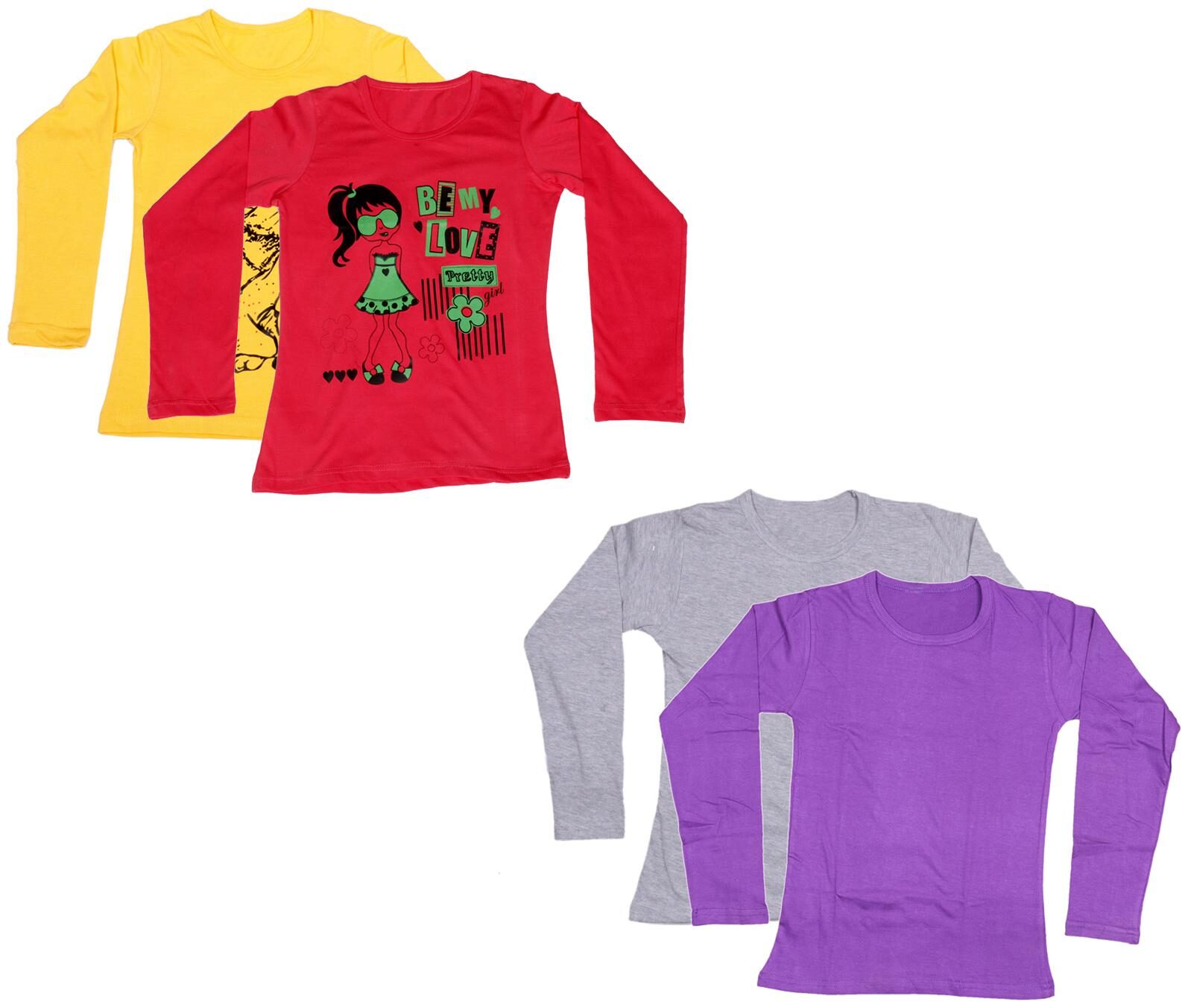 

Indiweaves Girl Cotton Printed T shirt - Multi