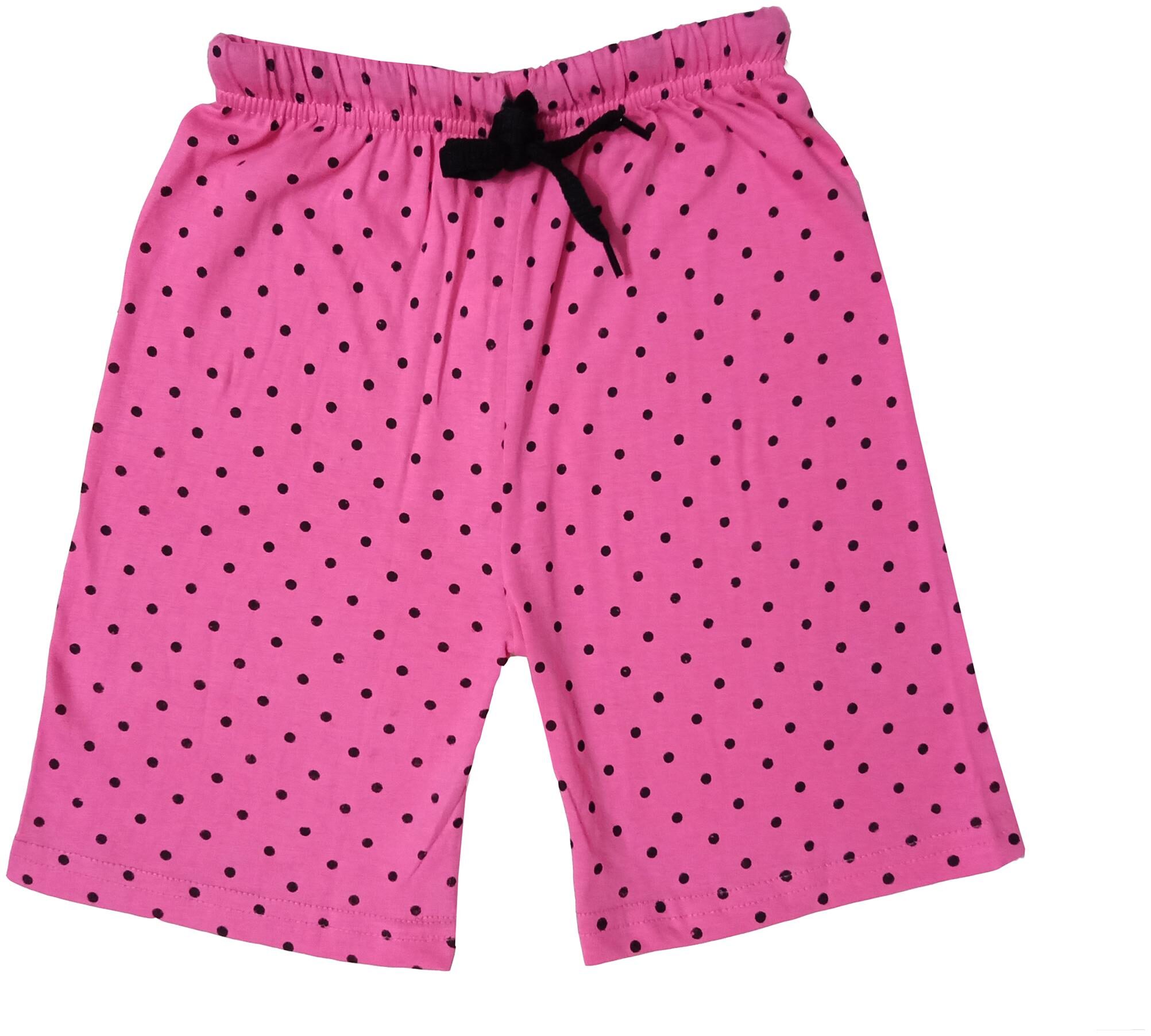 

IndiWeaves Girls Cotton Polka Dots Relaxed Fit Shorts (Pack of 1)