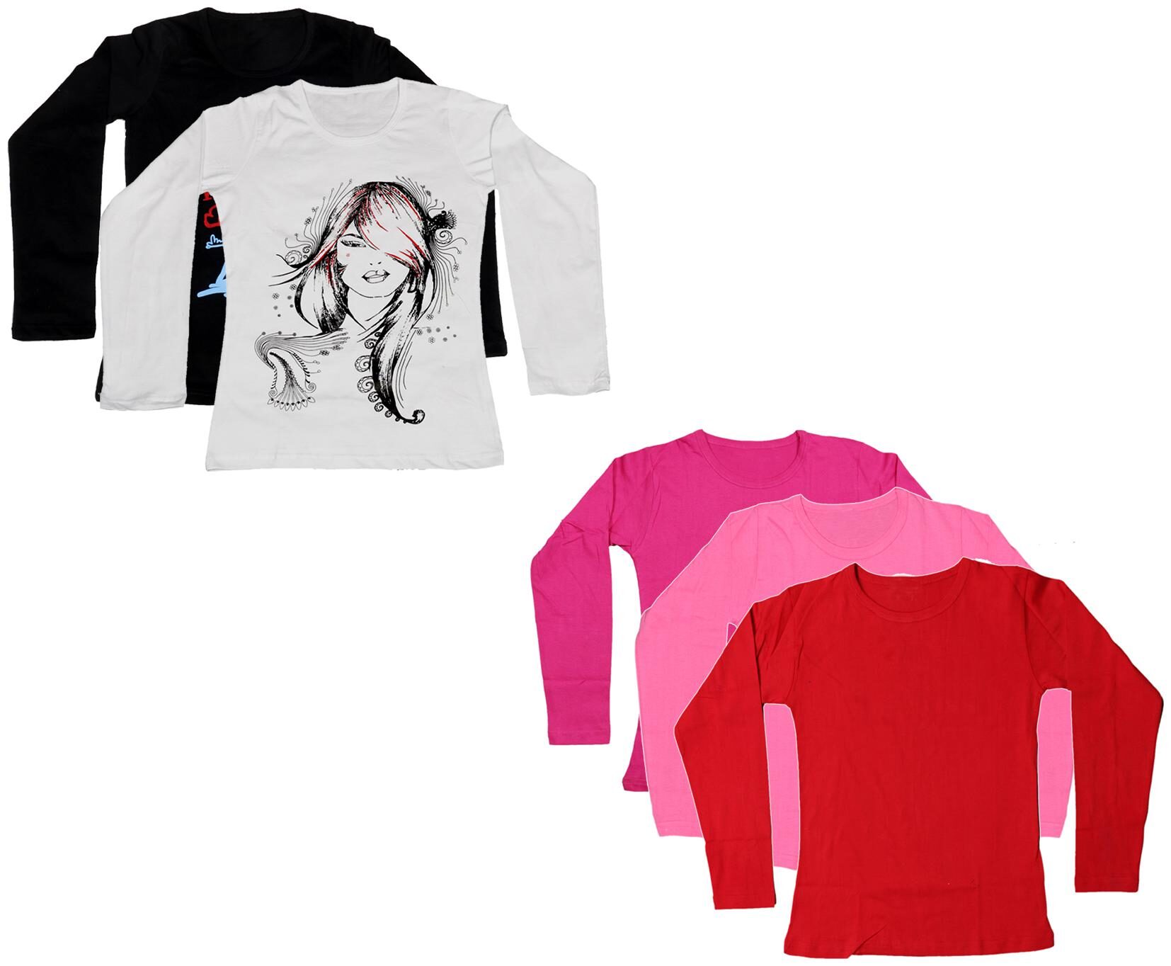 

Indiweaves Girl Cotton Printed T shirt - Multi