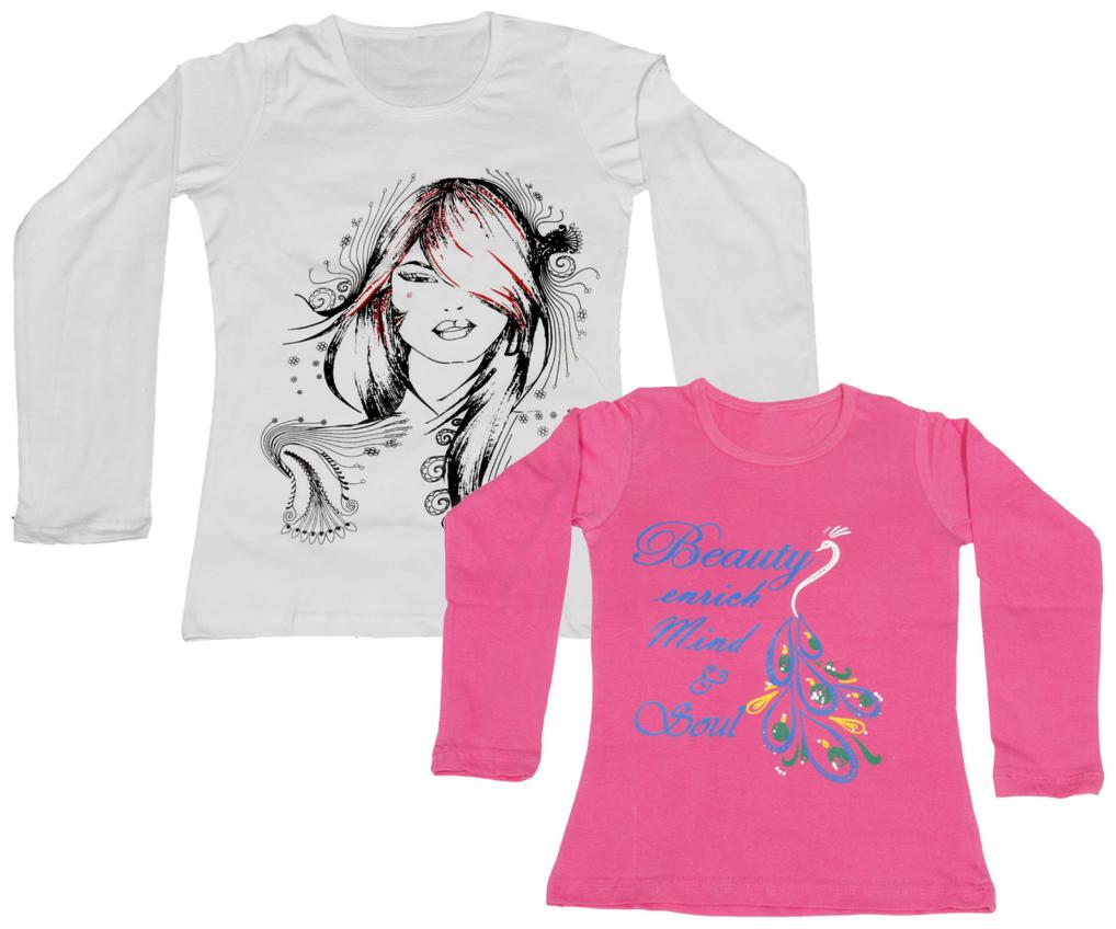 

Indiweaves Girl Cotton Printed T shirt - Multi