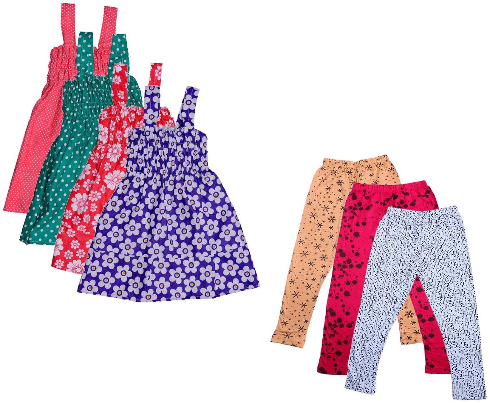 

Indiweaves Girl Cotton Top Bottom Set - Multi