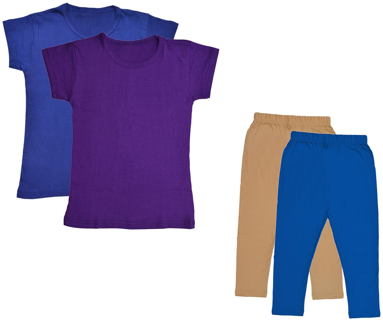 

Indiweaves Girl Cotton Top Bottom Set - Multi