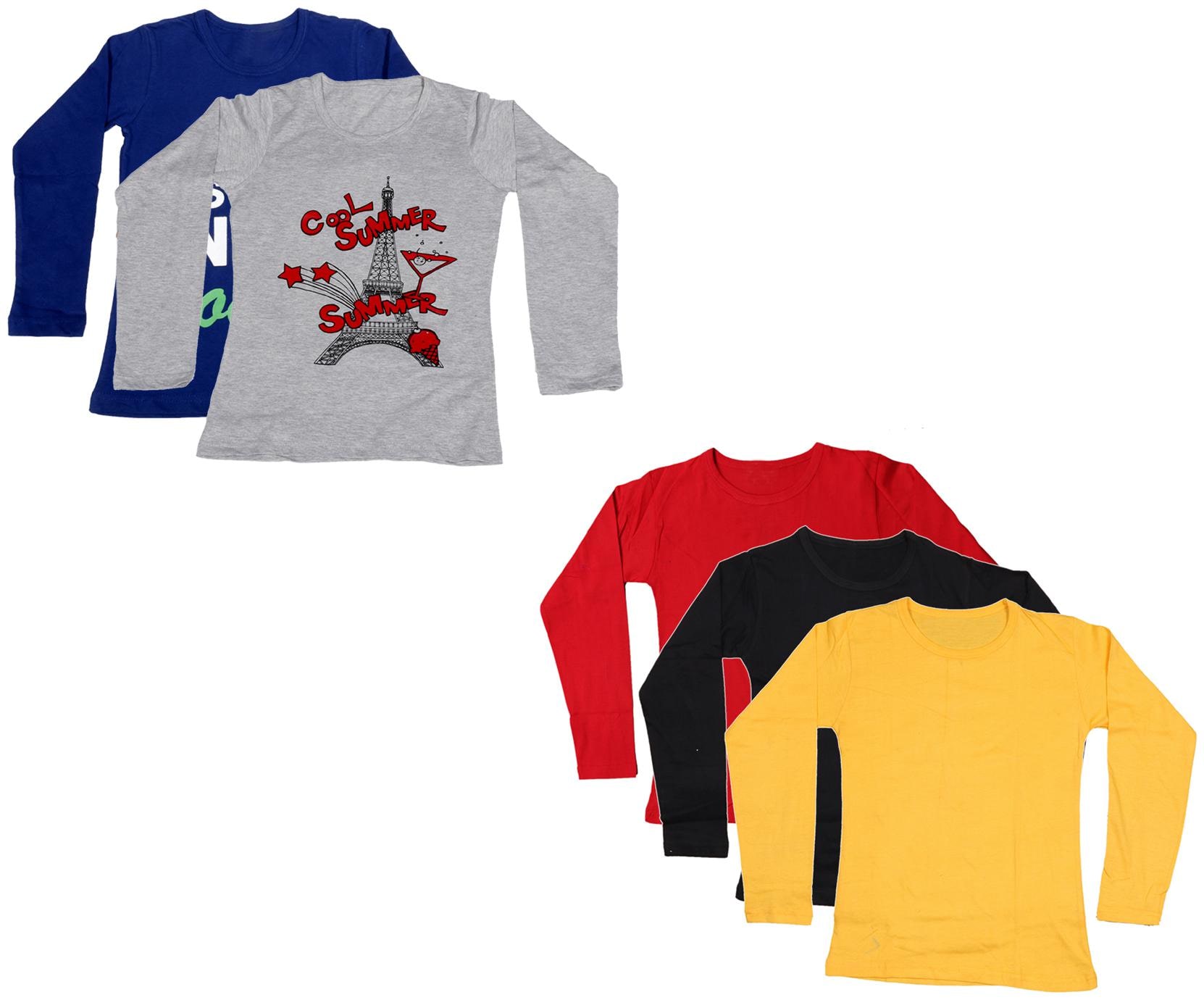 

Indiweaves Girl Cotton Printed T shirt - Multi